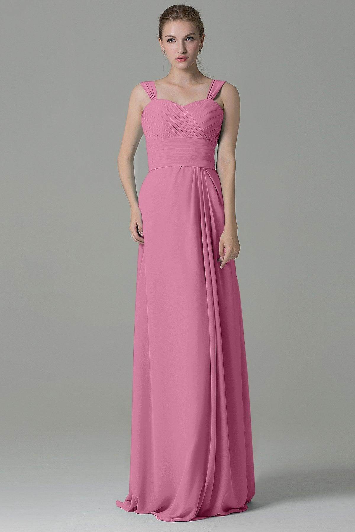 Sheath Floor Length Chiffon Bridesmaid Dress COZF1500D
