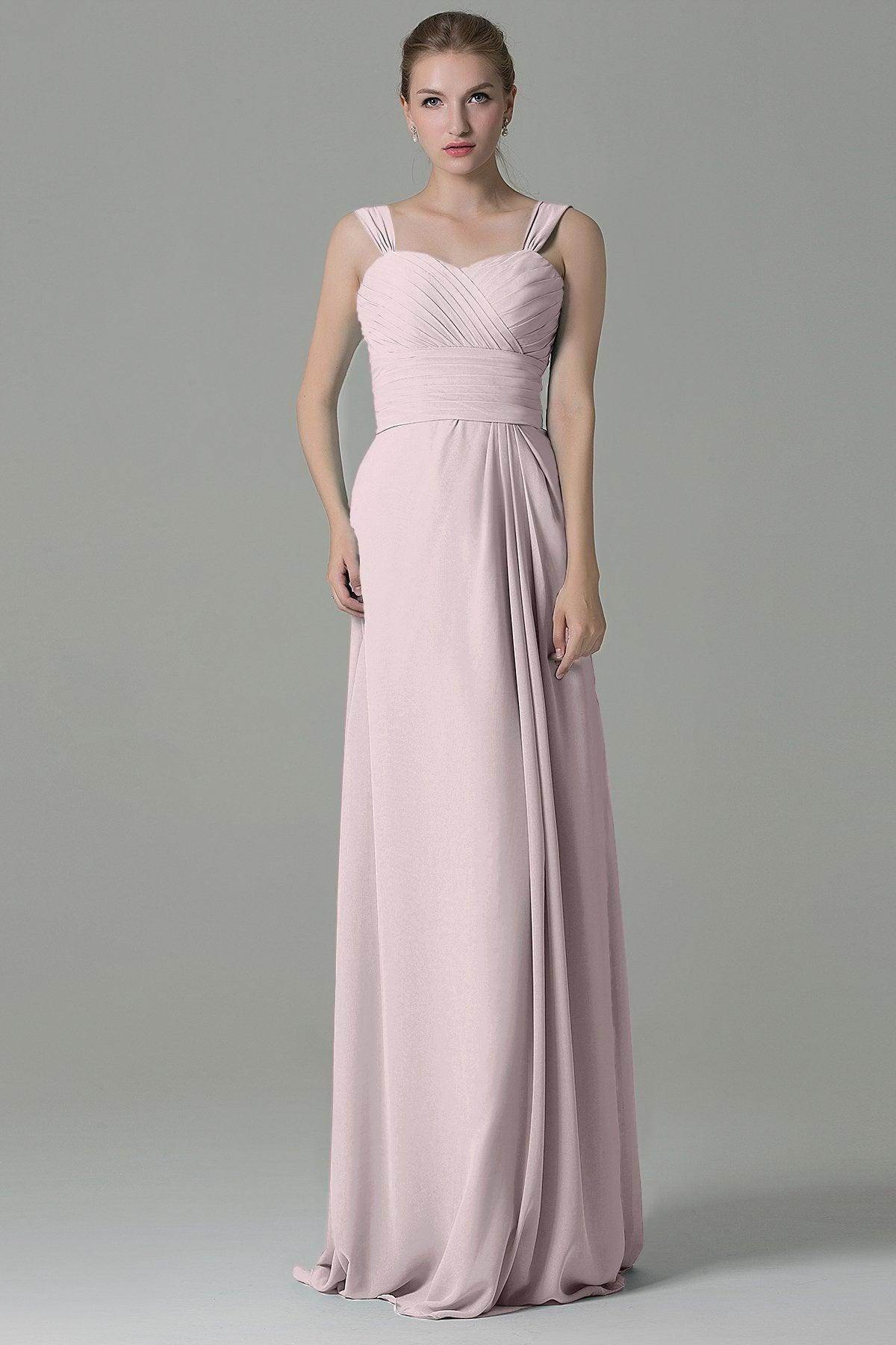 Sheath Floor Length Chiffon Bridesmaid Dress COZF1500D