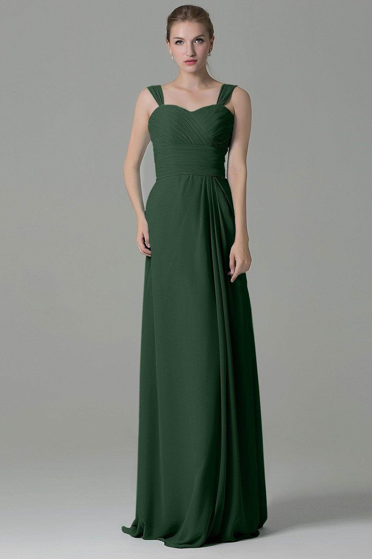 Sheath Floor Length Chiffon Bridesmaid Dress COZF1500D