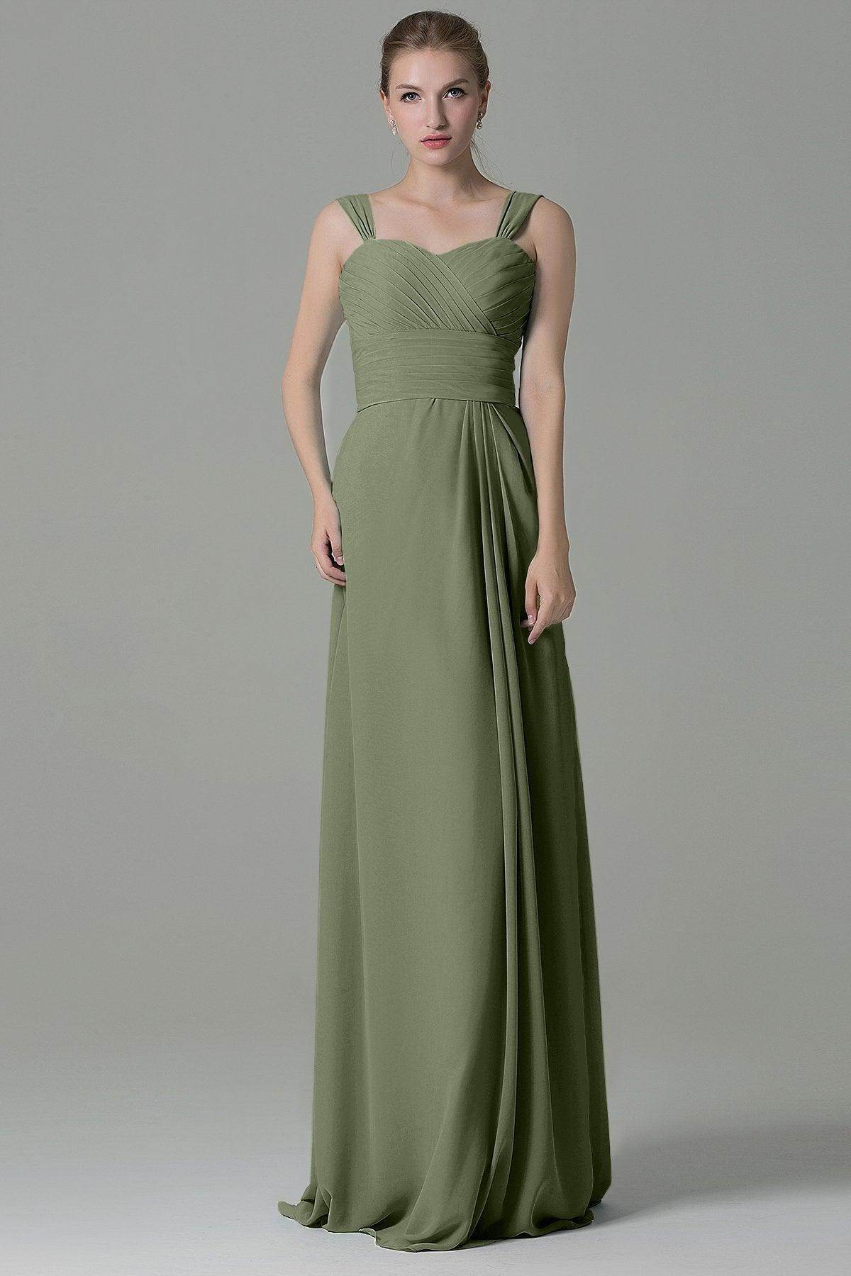 Sheath Floor Length Chiffon Bridesmaid Dress COZF1500D