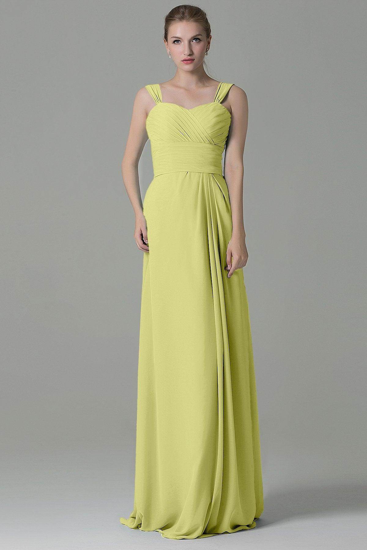 Sheath Floor Length Chiffon Bridesmaid Dress COZF1500D