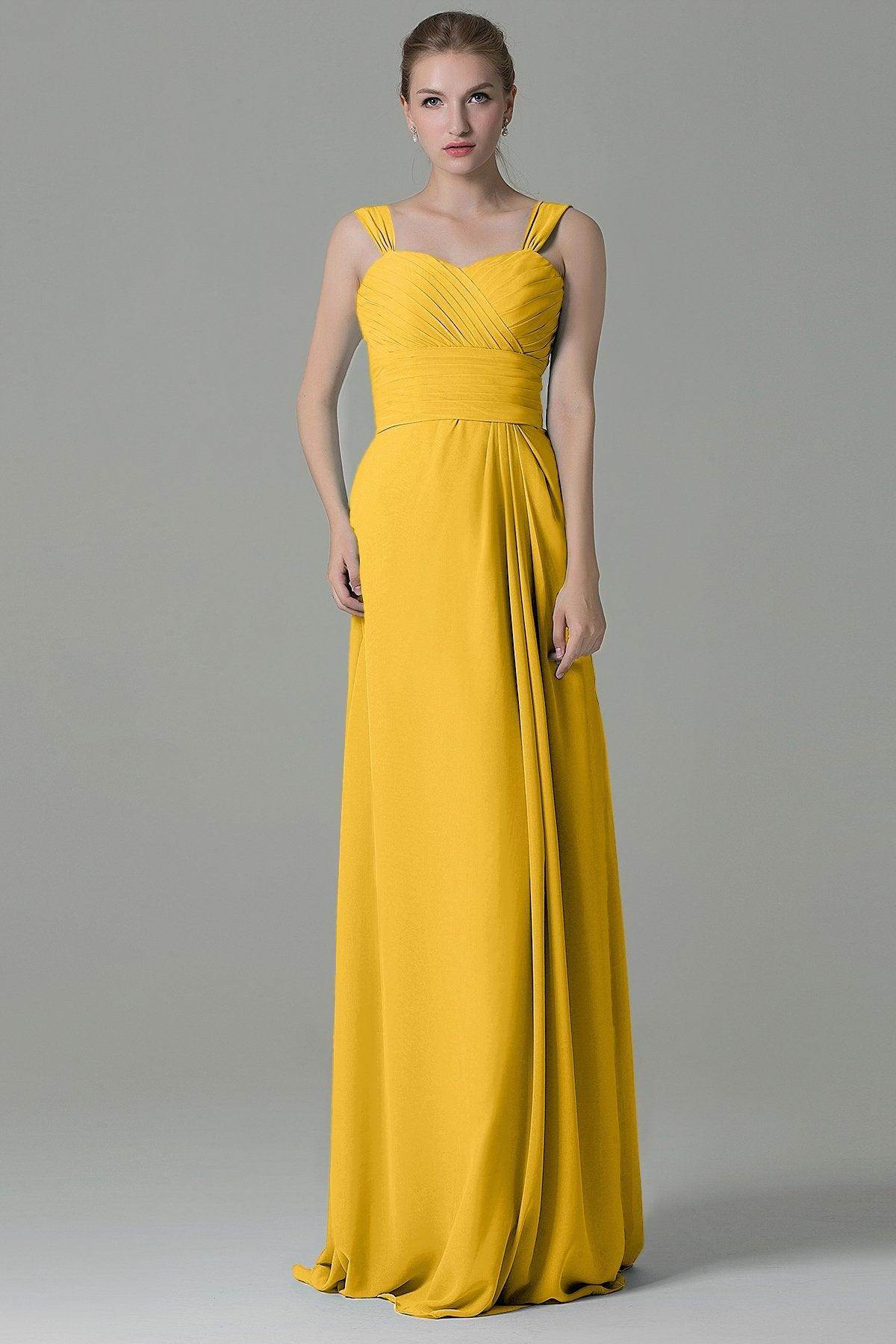 Sheath Floor Length Chiffon Bridesmaid Dress COZF1500D