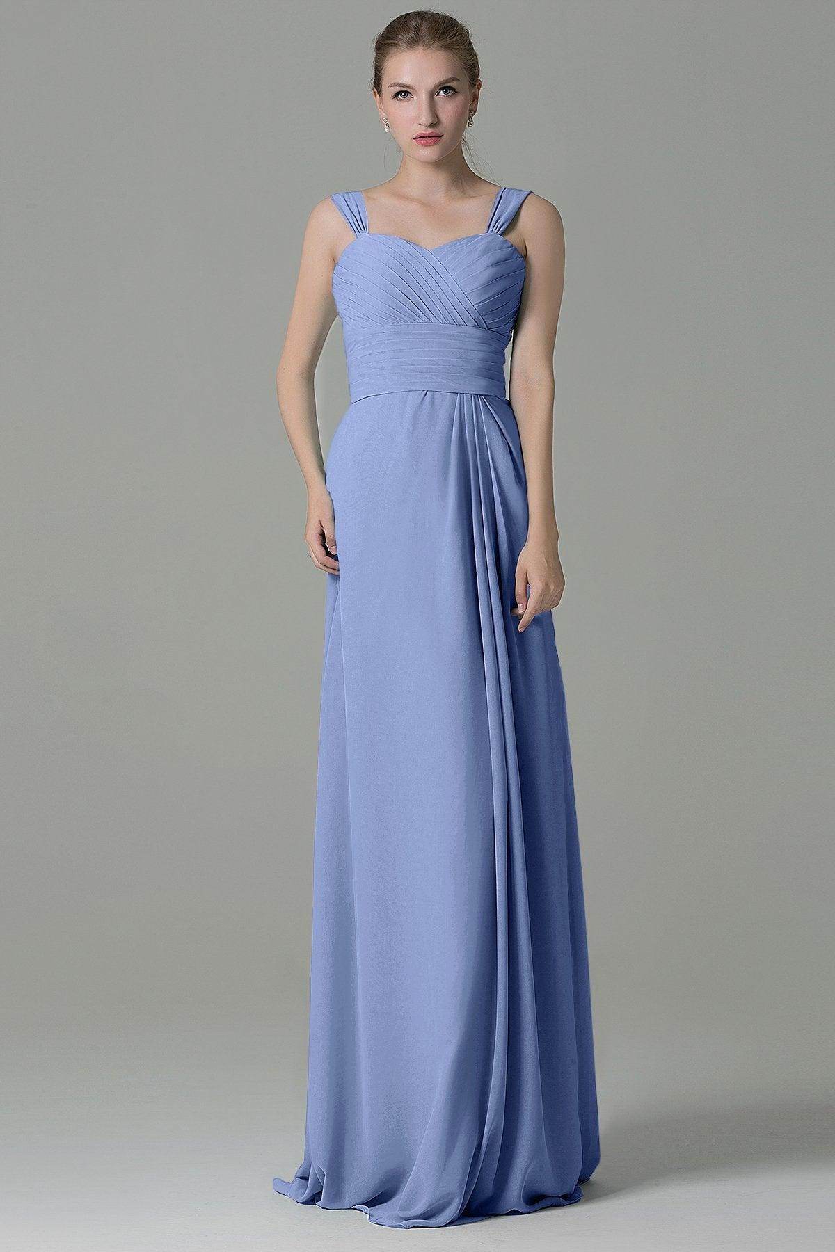 Sheath Floor Length Chiffon Bridesmaid Dress COZF1500D