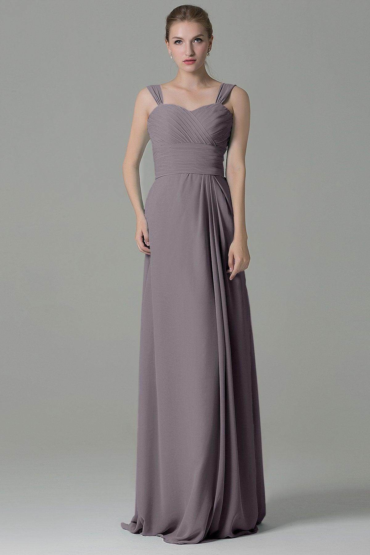 Sheath Floor Length Chiffon Bridesmaid Dress COZF1500D