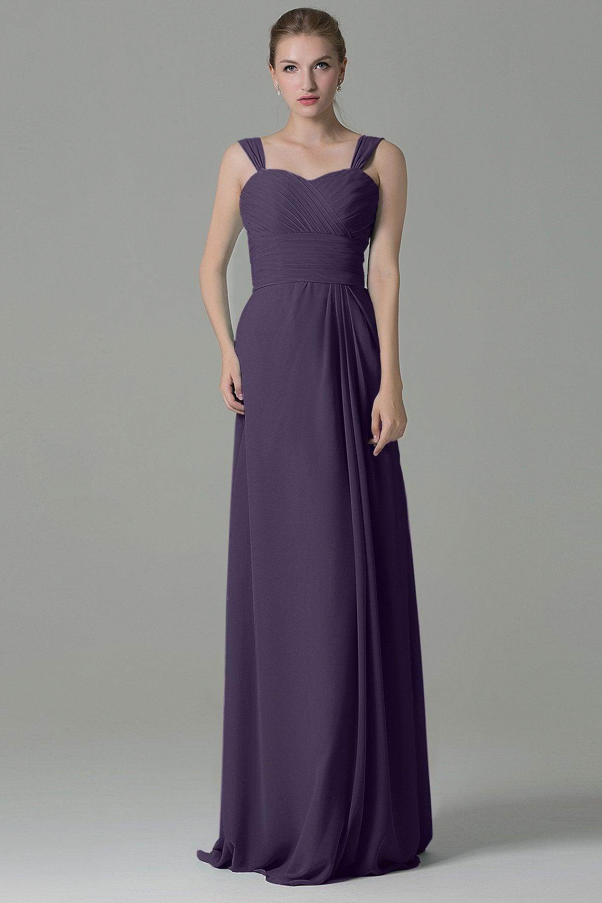 Sheath Floor Length Chiffon Bridesmaid Dress COZF1500D