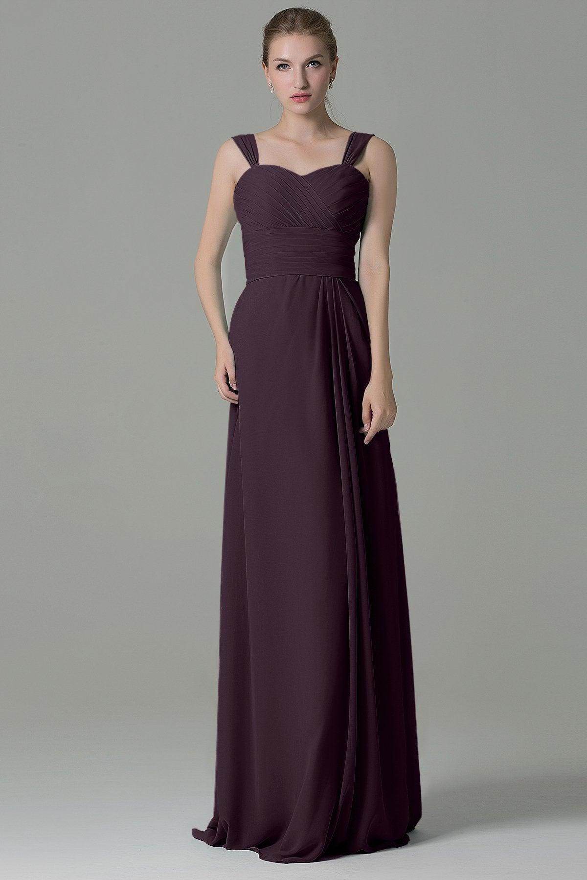 Sheath Floor Length Chiffon Bridesmaid Dress COZF1500D