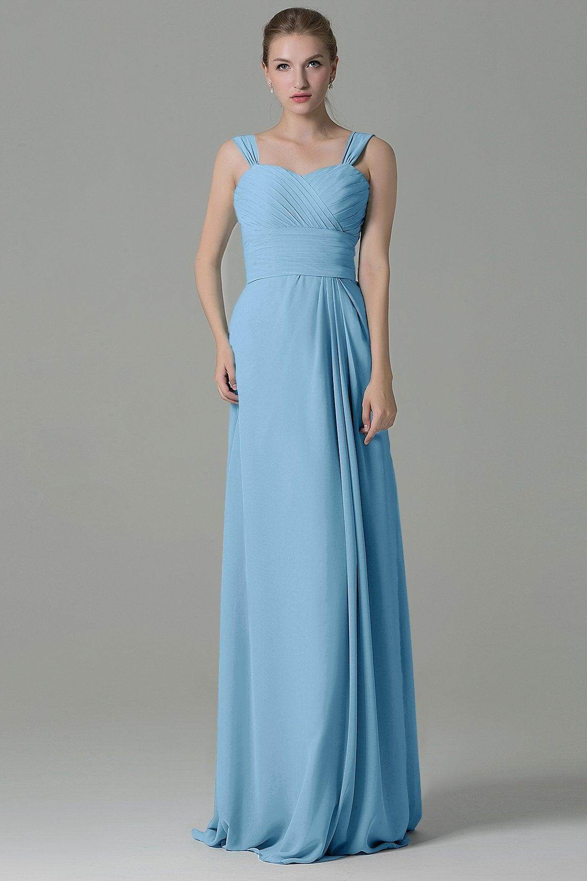 Sheath Floor Length Chiffon Bridesmaid Dress COZF1500D