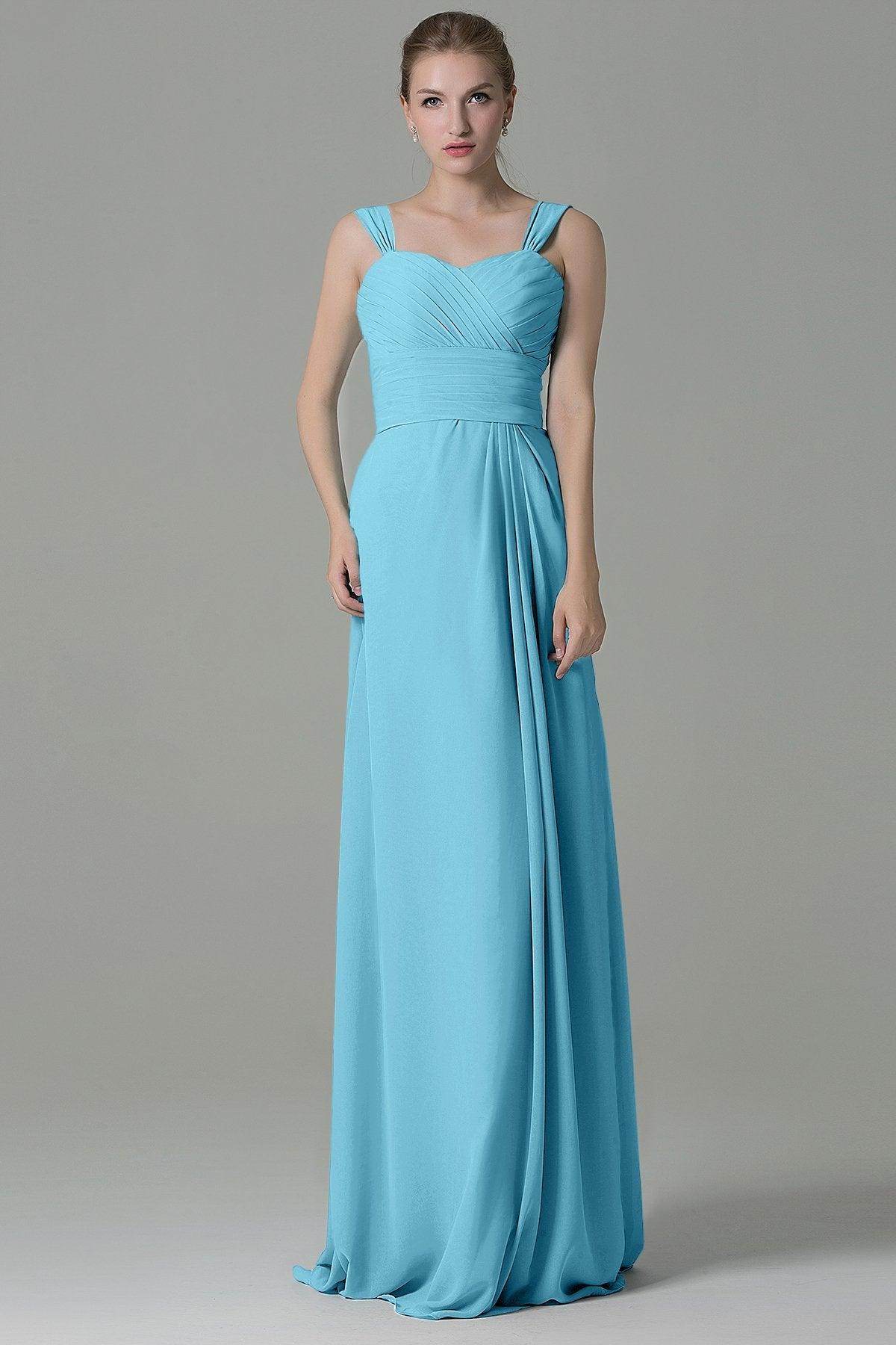Sheath Floor Length Chiffon Bridesmaid Dress COZF1500D