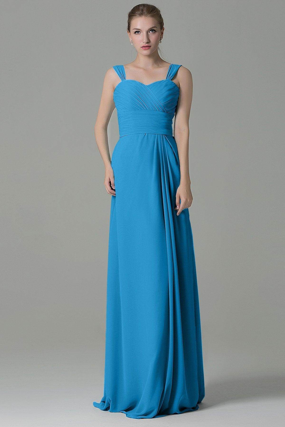 Sheath Floor Length Chiffon Bridesmaid Dress COZF1500D