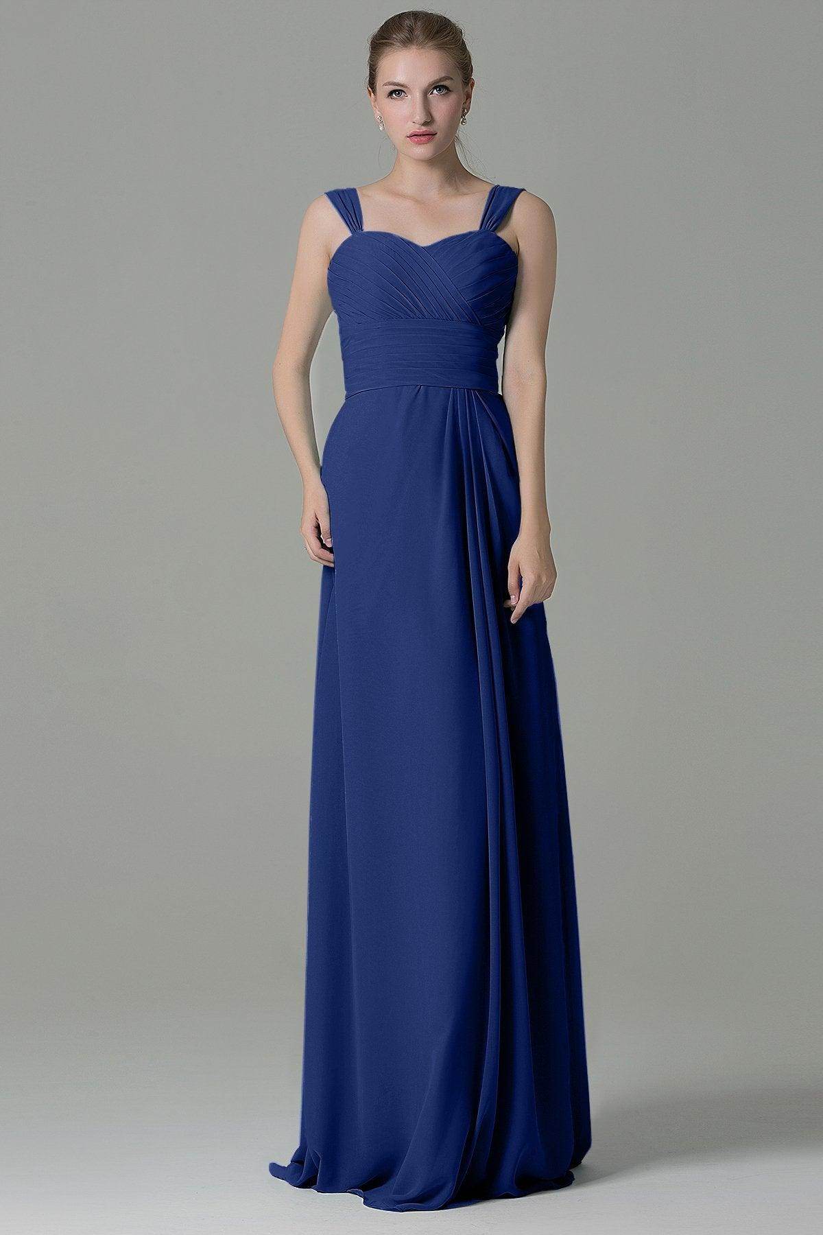 Sheath Floor Length Chiffon Bridesmaid Dress COZF1500D