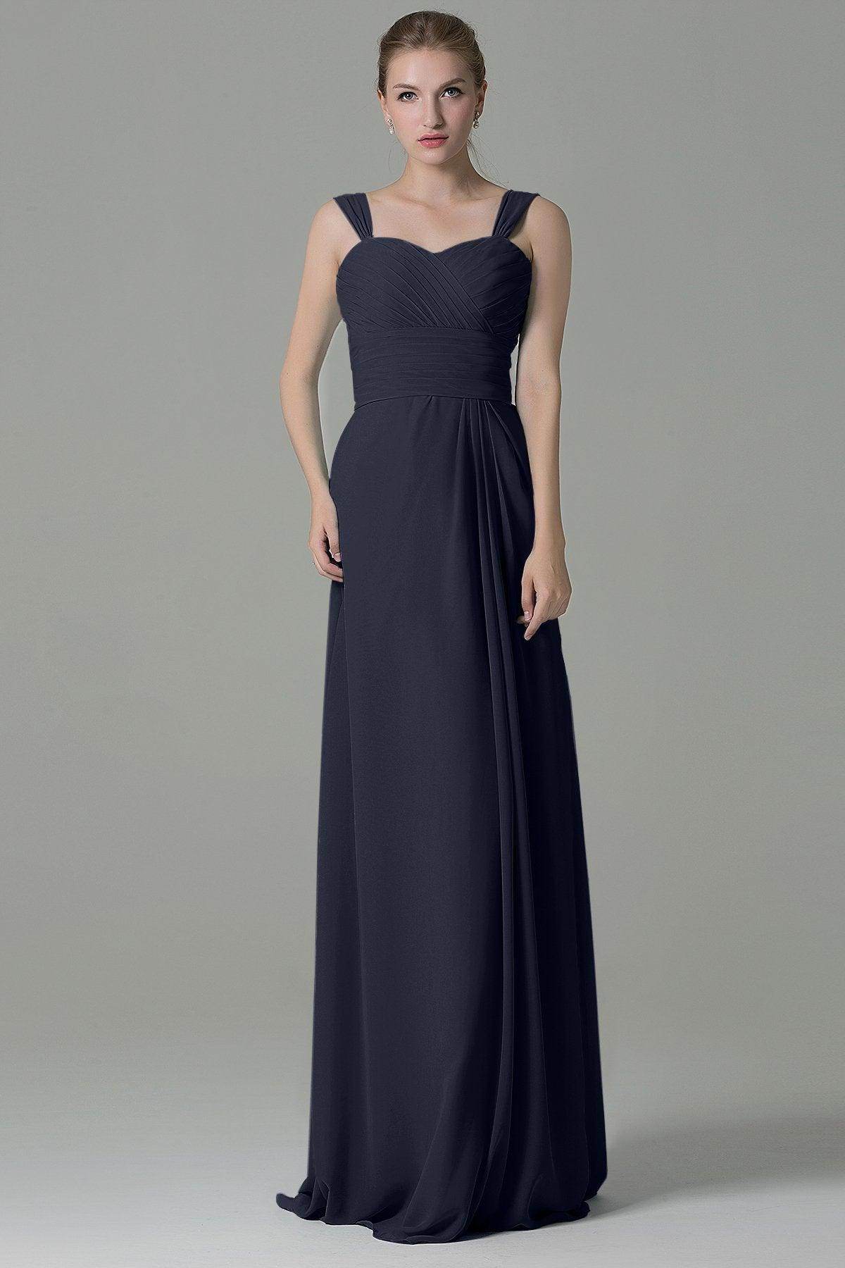 Sheath Floor Length Chiffon Bridesmaid Dress COZF1500D