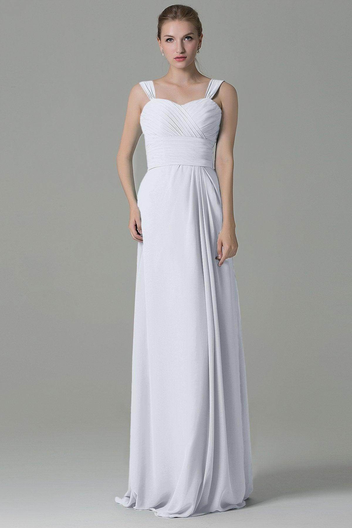 Sheath Floor Length Chiffon Bridesmaid Dress COZF1500D