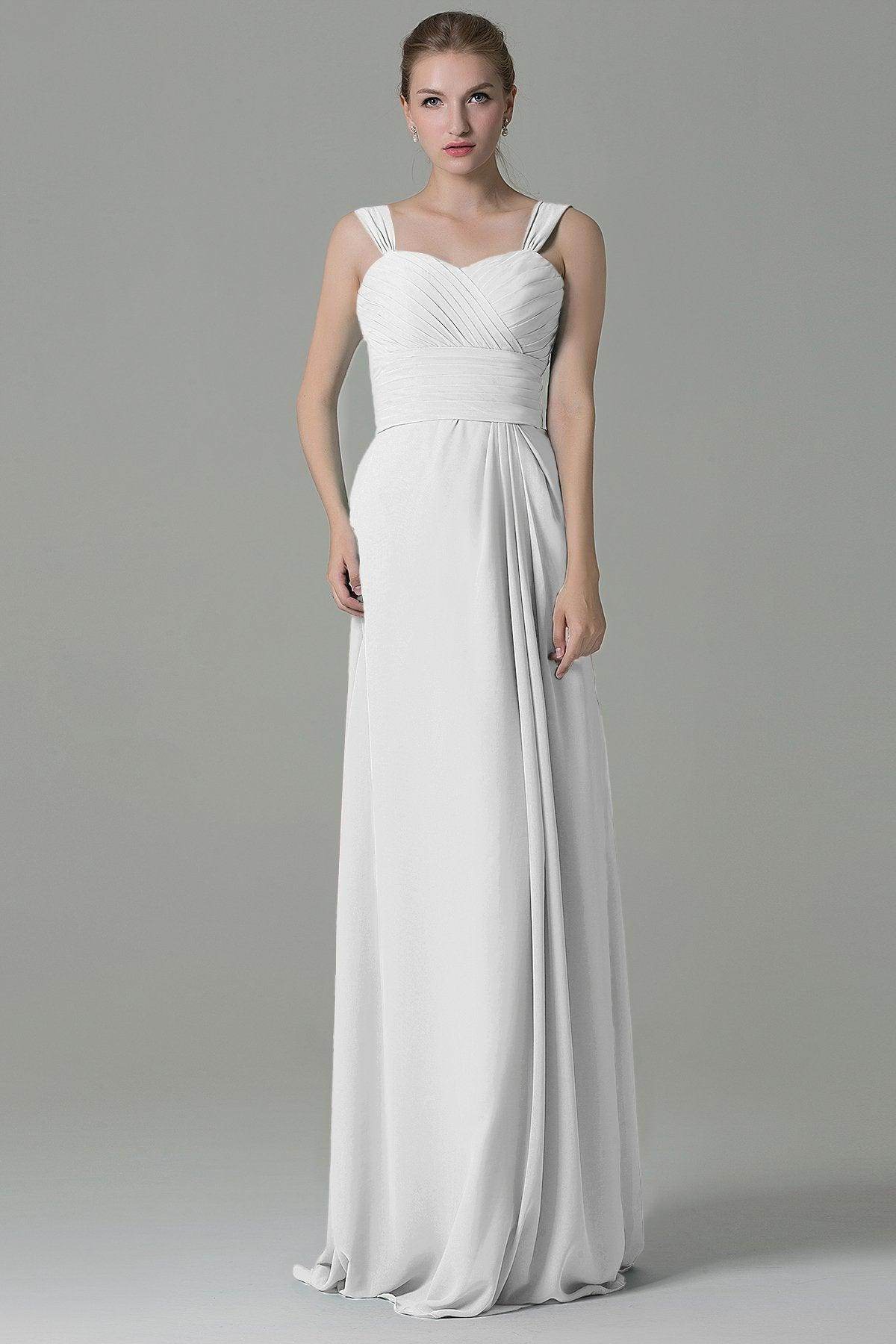 Sheath Floor Length Chiffon Bridesmaid Dress COZF1500D