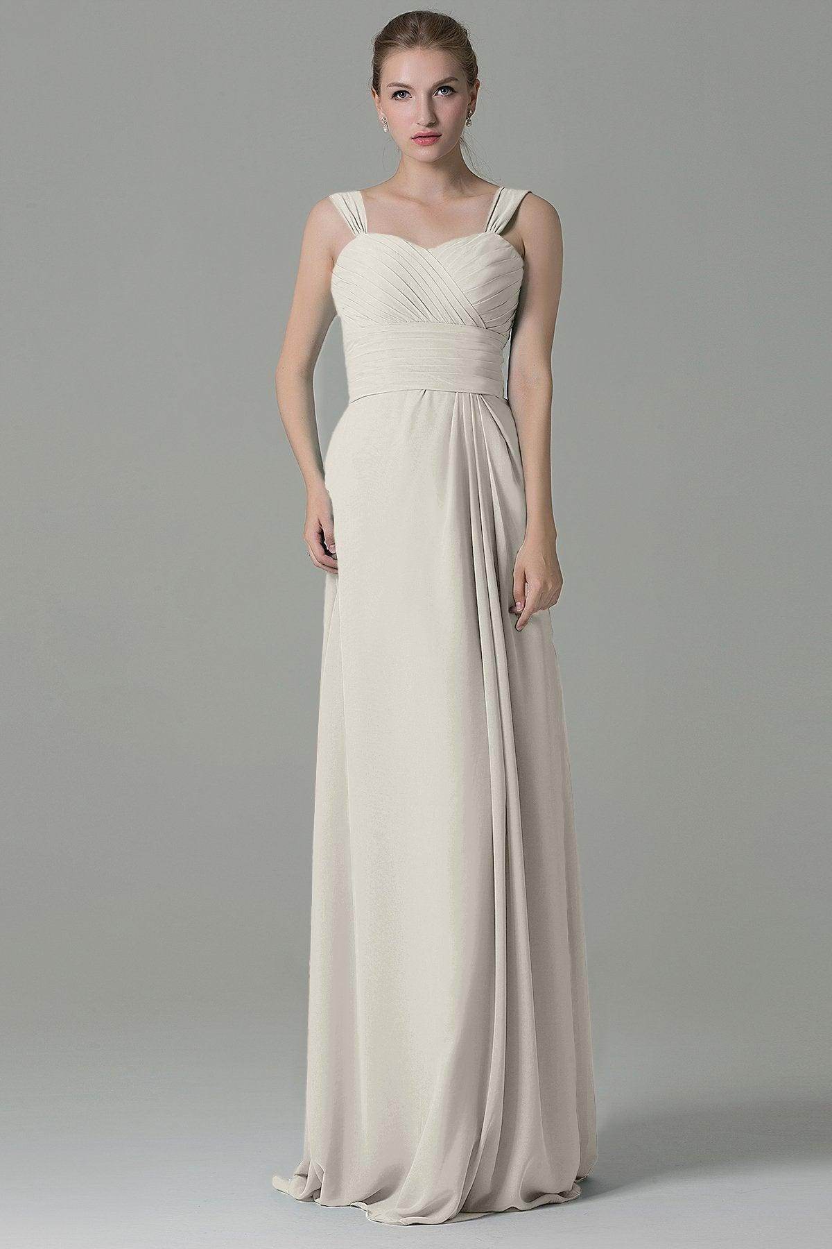 Sheath Floor Length Chiffon Bridesmaid Dress COZF1500D
