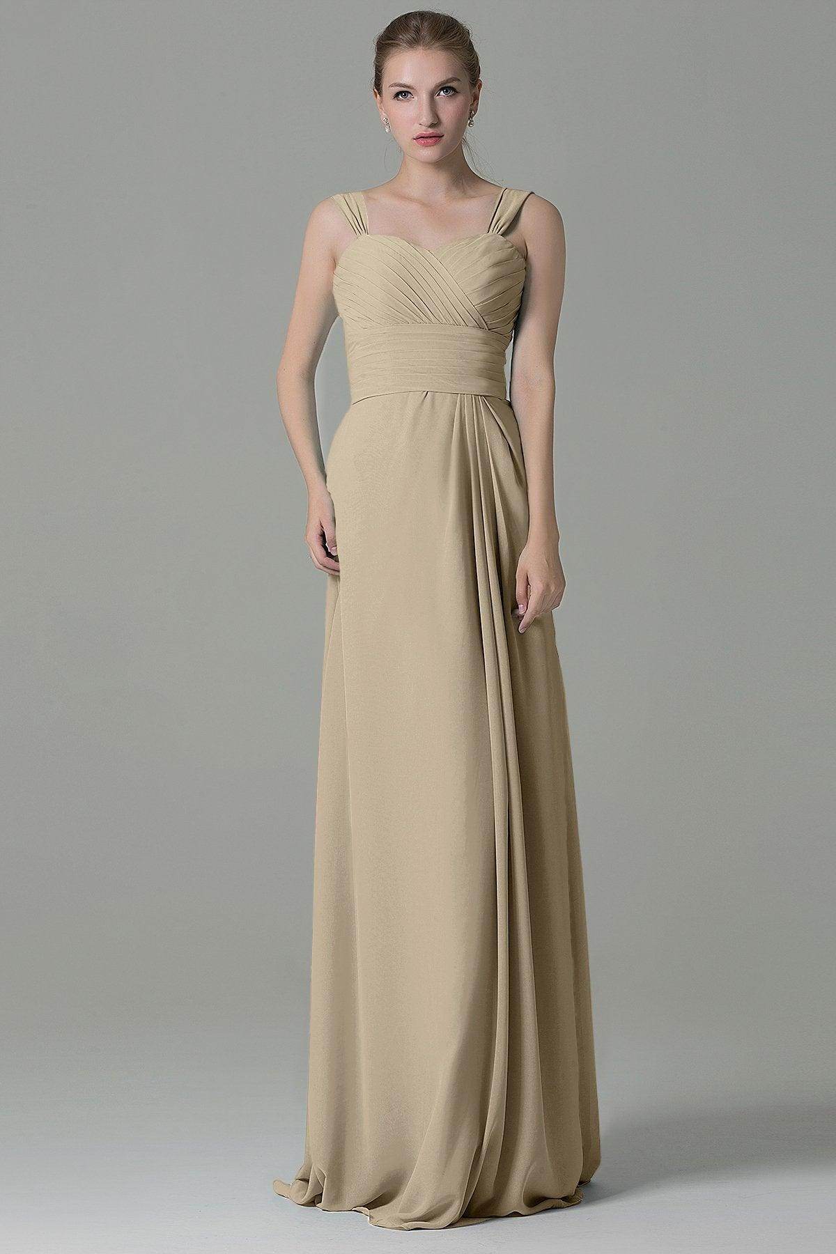 Sheath Floor Length Chiffon Bridesmaid Dress COZF1500D