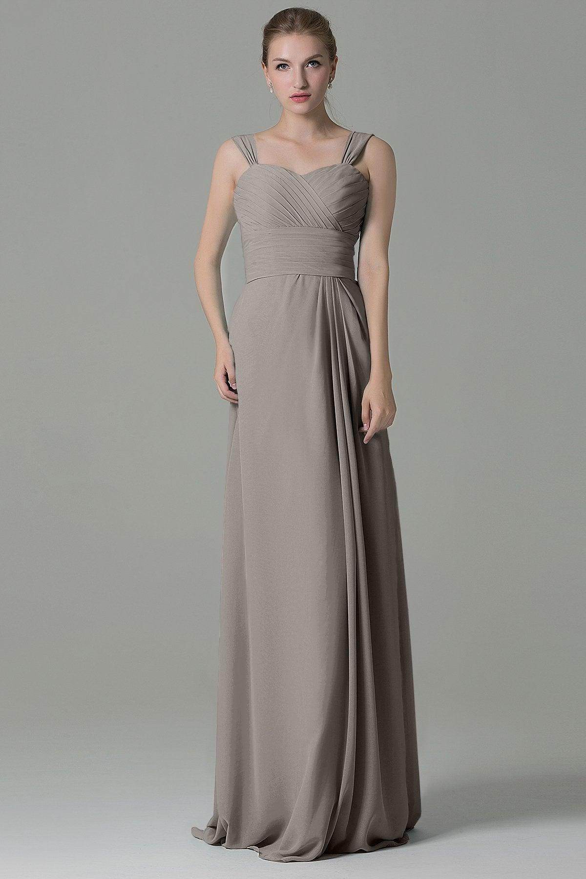 Sheath Floor Length Chiffon Bridesmaid Dress COZF1500D