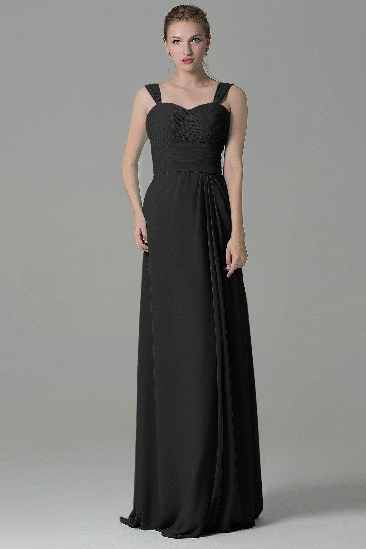 Sheath Floor Length Chiffon Bridesmaid Dress COZF1500D