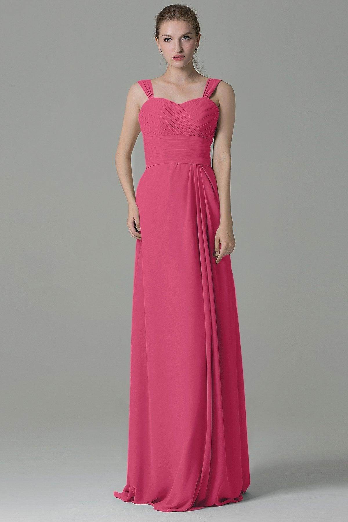 Sheath Floor Length Chiffon Bridesmaid Dress COZF1500D