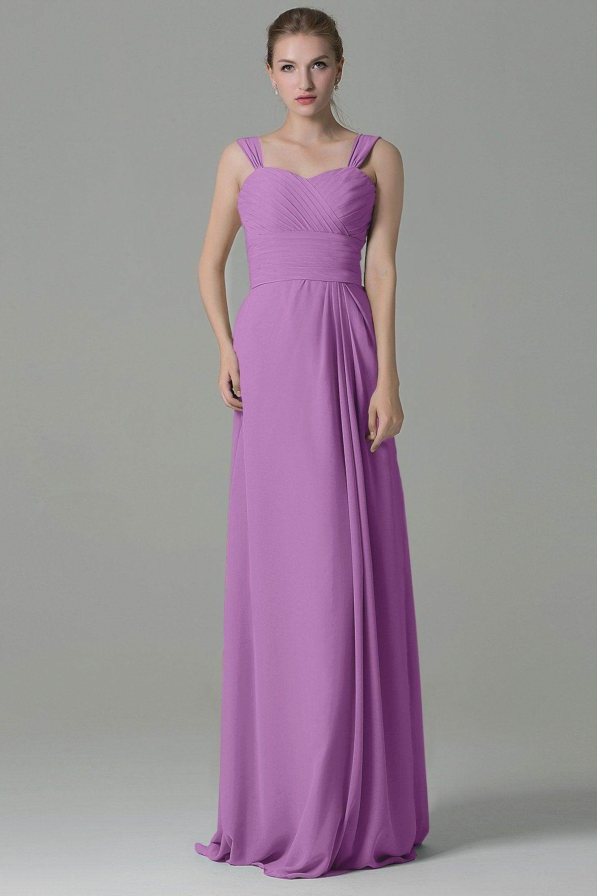 Sheath Floor Length Chiffon Bridesmaid Dress COZF1500D