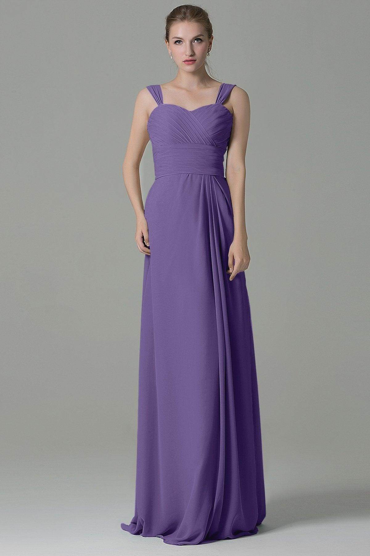Sheath Floor Length Chiffon Bridesmaid Dress COZF1500D