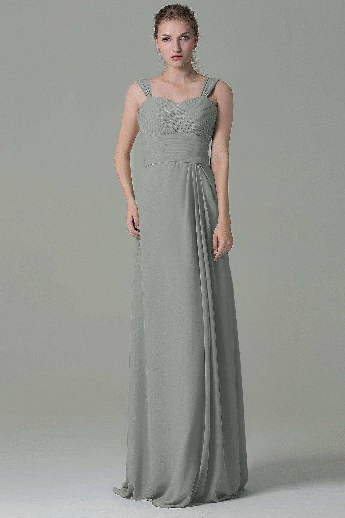 Sheath Floor Length Chiffon Bridesmaid Dress COZF1500D