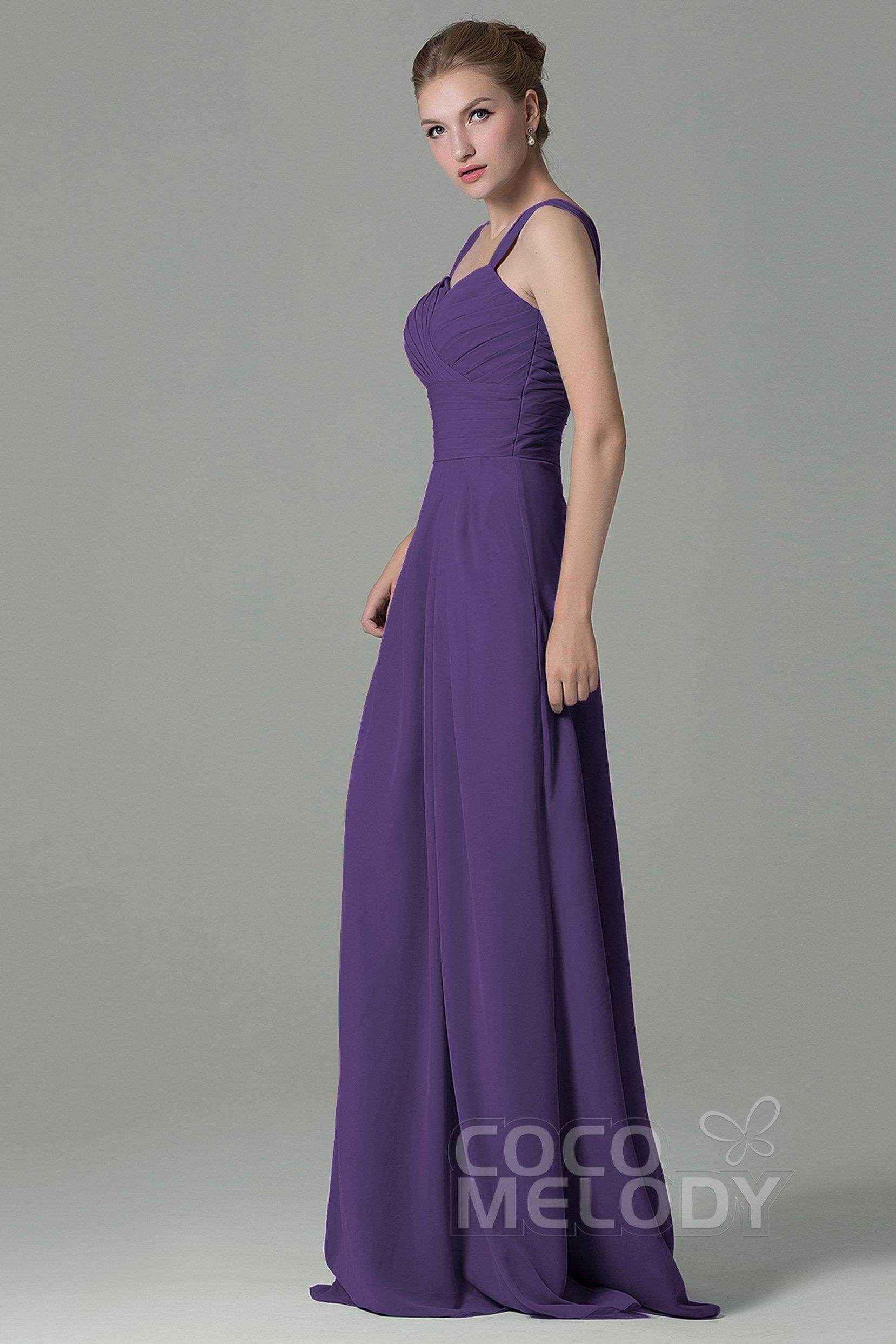 Sheath Floor Length Chiffon Bridesmaid Dress COZF1500D