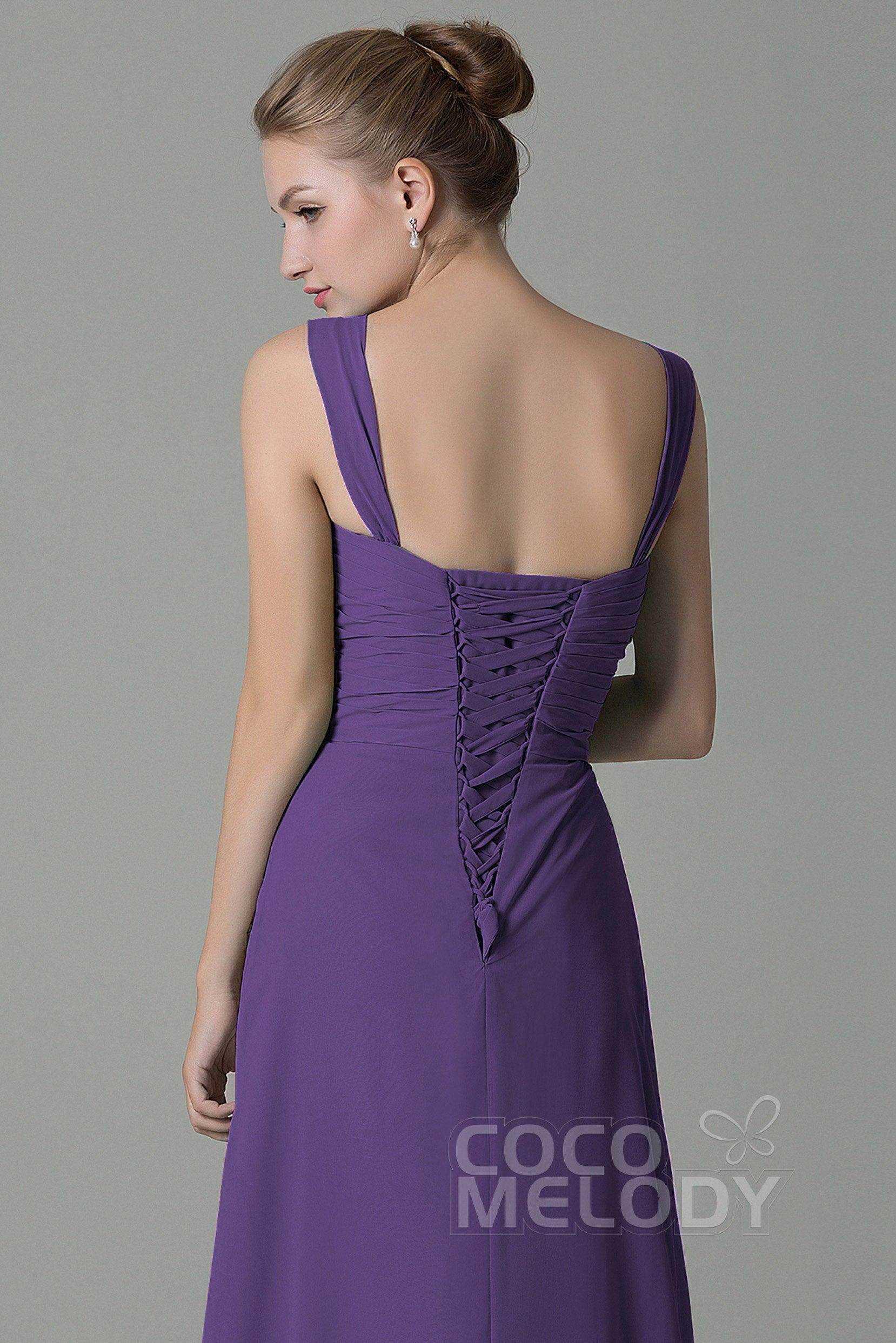 Sheath Floor Length Chiffon Bridesmaid Dress COZF1500D