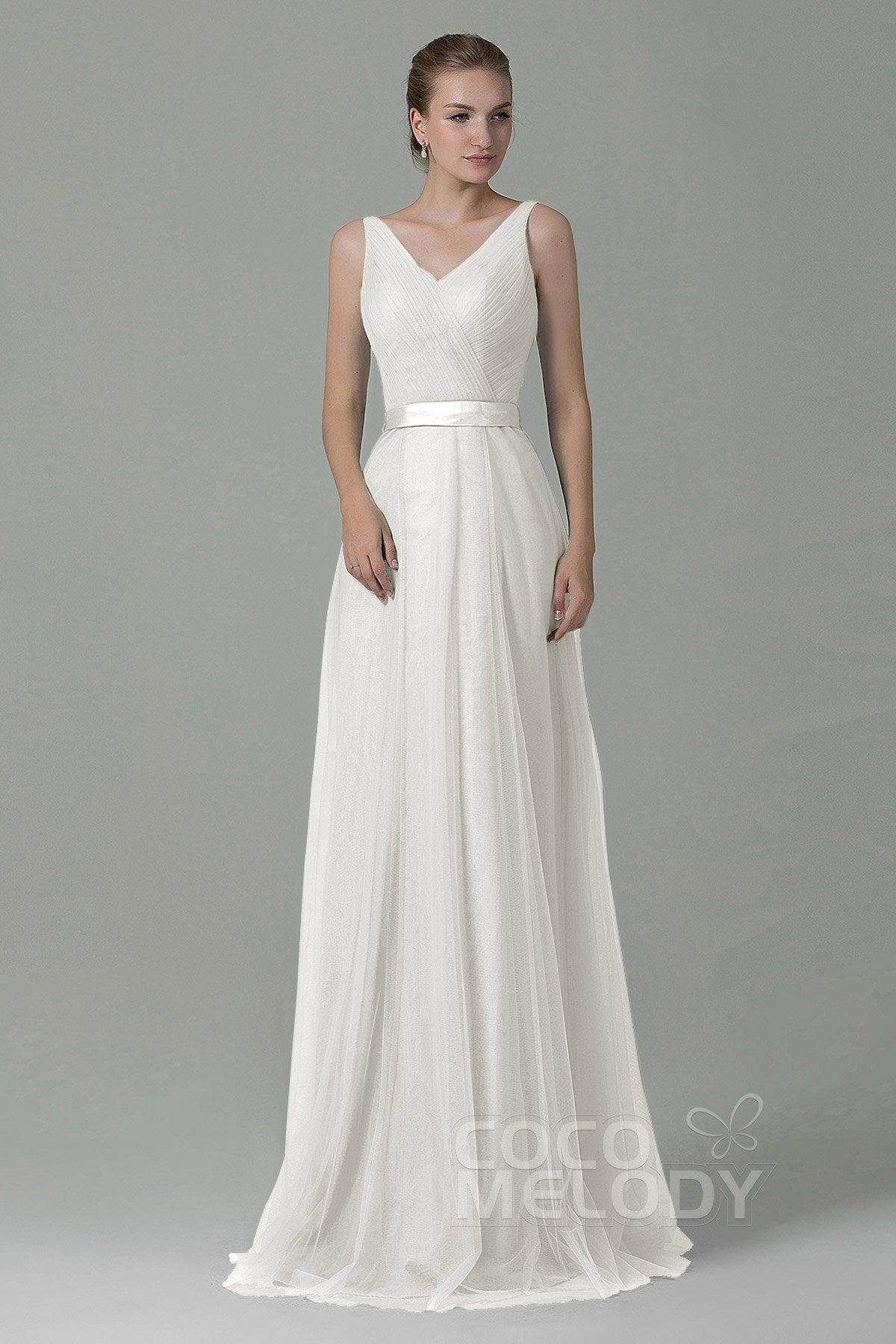 Sheath-Column Floor Length Tulle Bridesmaid Dress COZF1500F