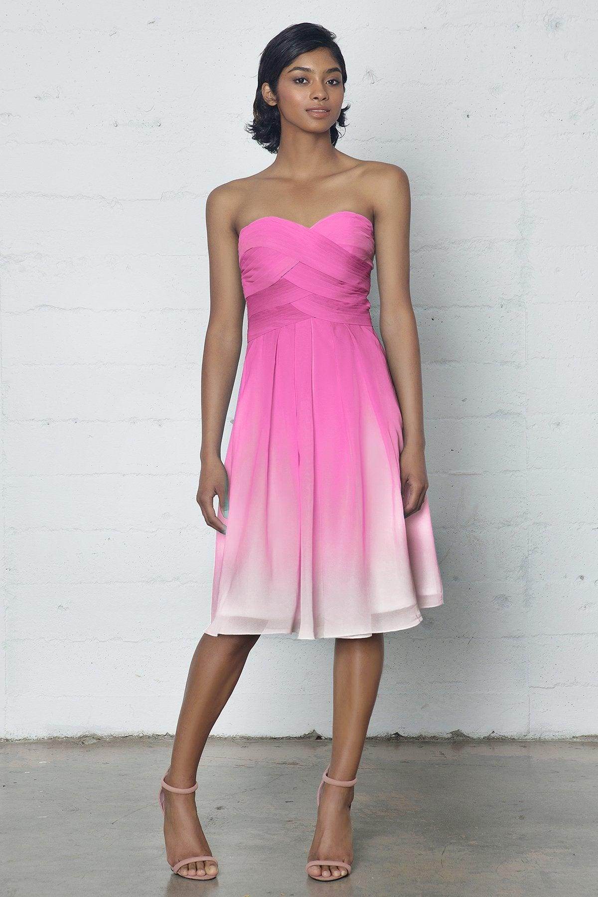 Sheath-Column Knee Length Chiffon Ombre Dress COZF17007