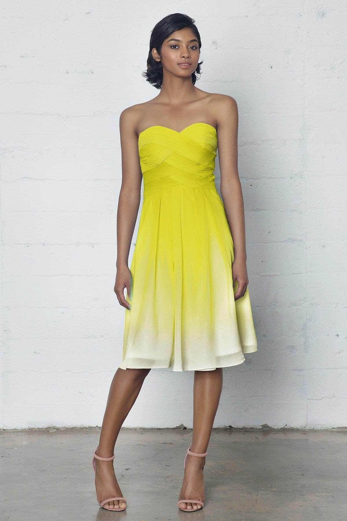 Sheath-Column Knee Length Chiffon Ombre Dress COZF17007