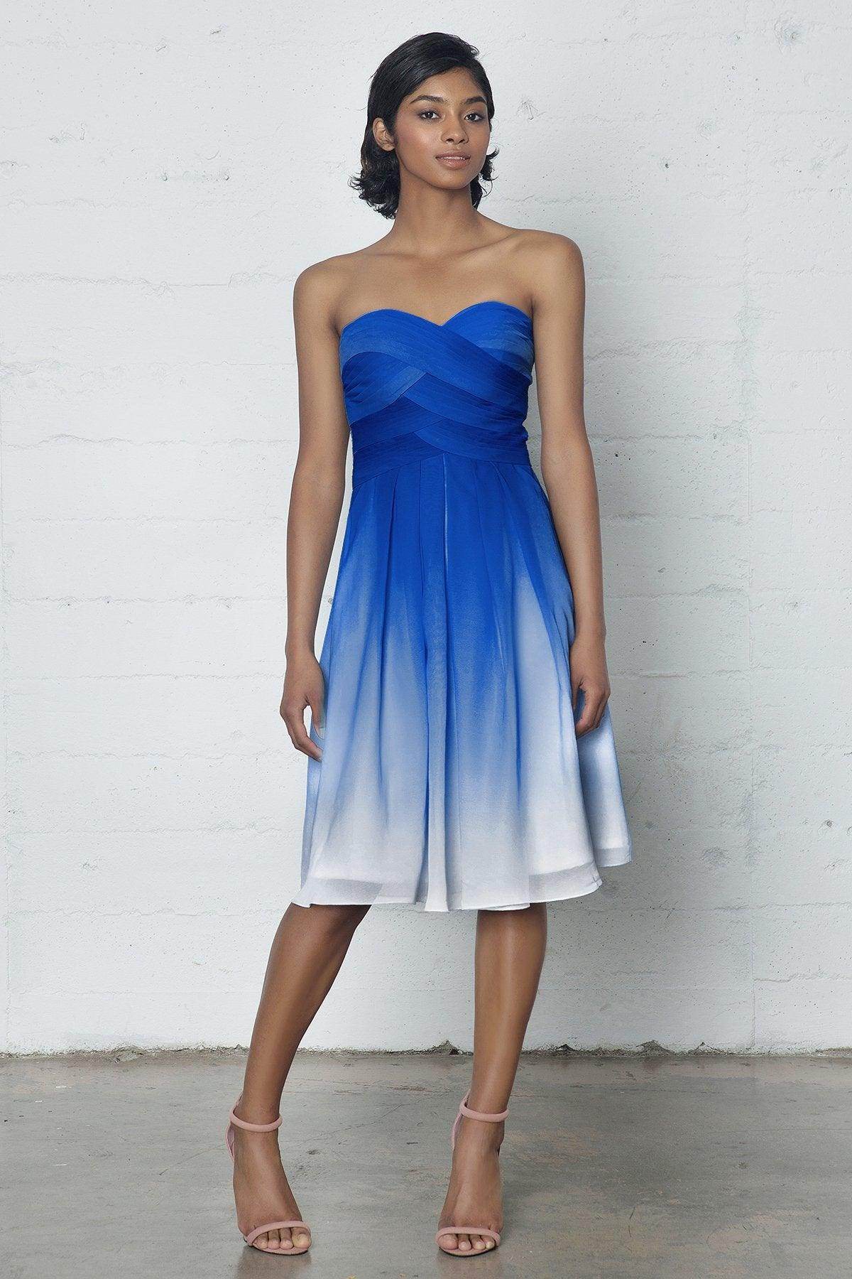 Sheath-Column Knee Length Chiffon Ombre Dress COZF17007