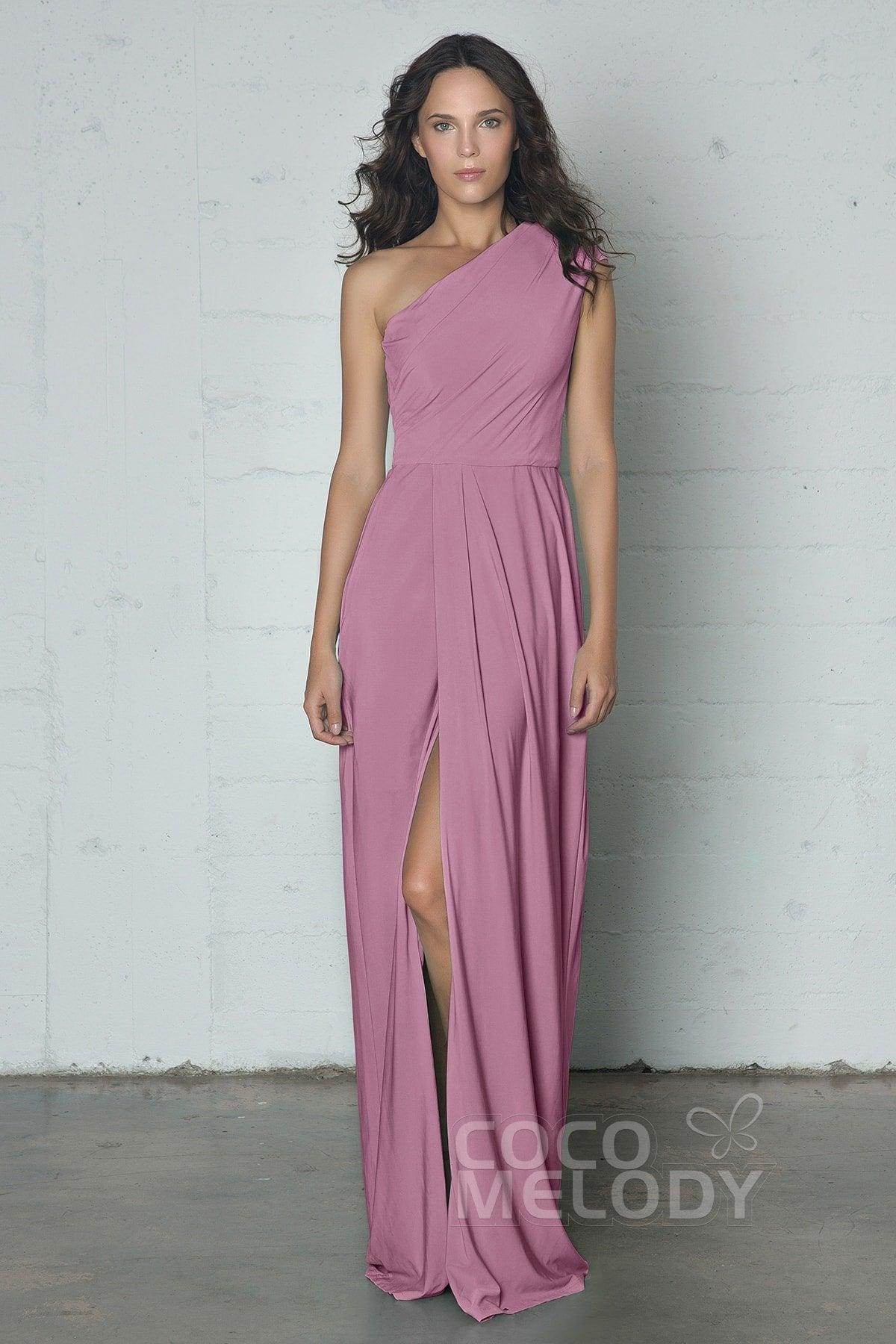 Sheath-Column Floor Length Knitted Fabric Dress COZF17010