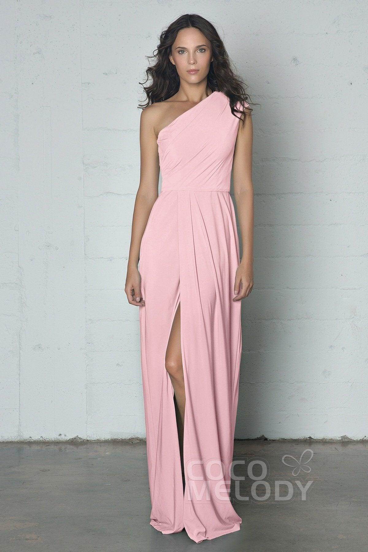 Sheath-Column Floor Length Knitted Fabric Dress COZF17010