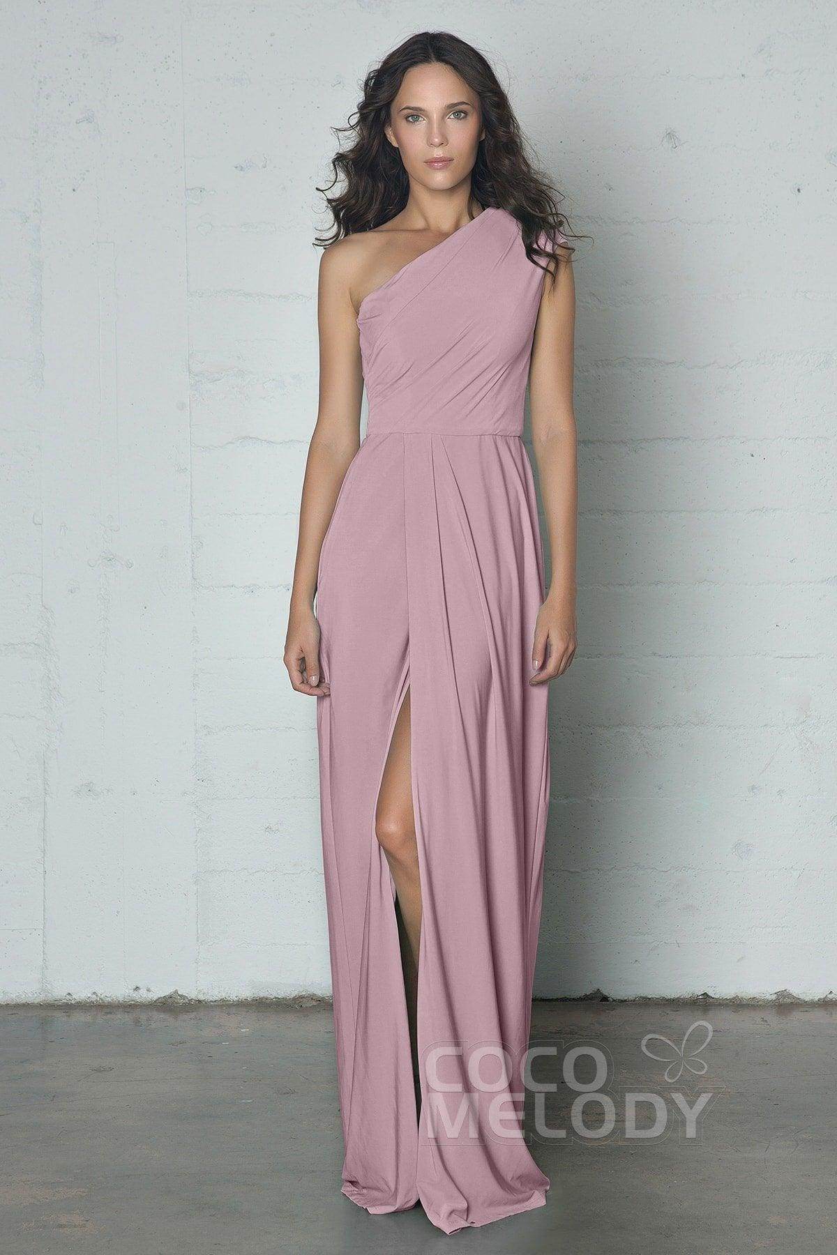 Sheath-Column Floor Length Knitted Fabric Dress COZF17010
