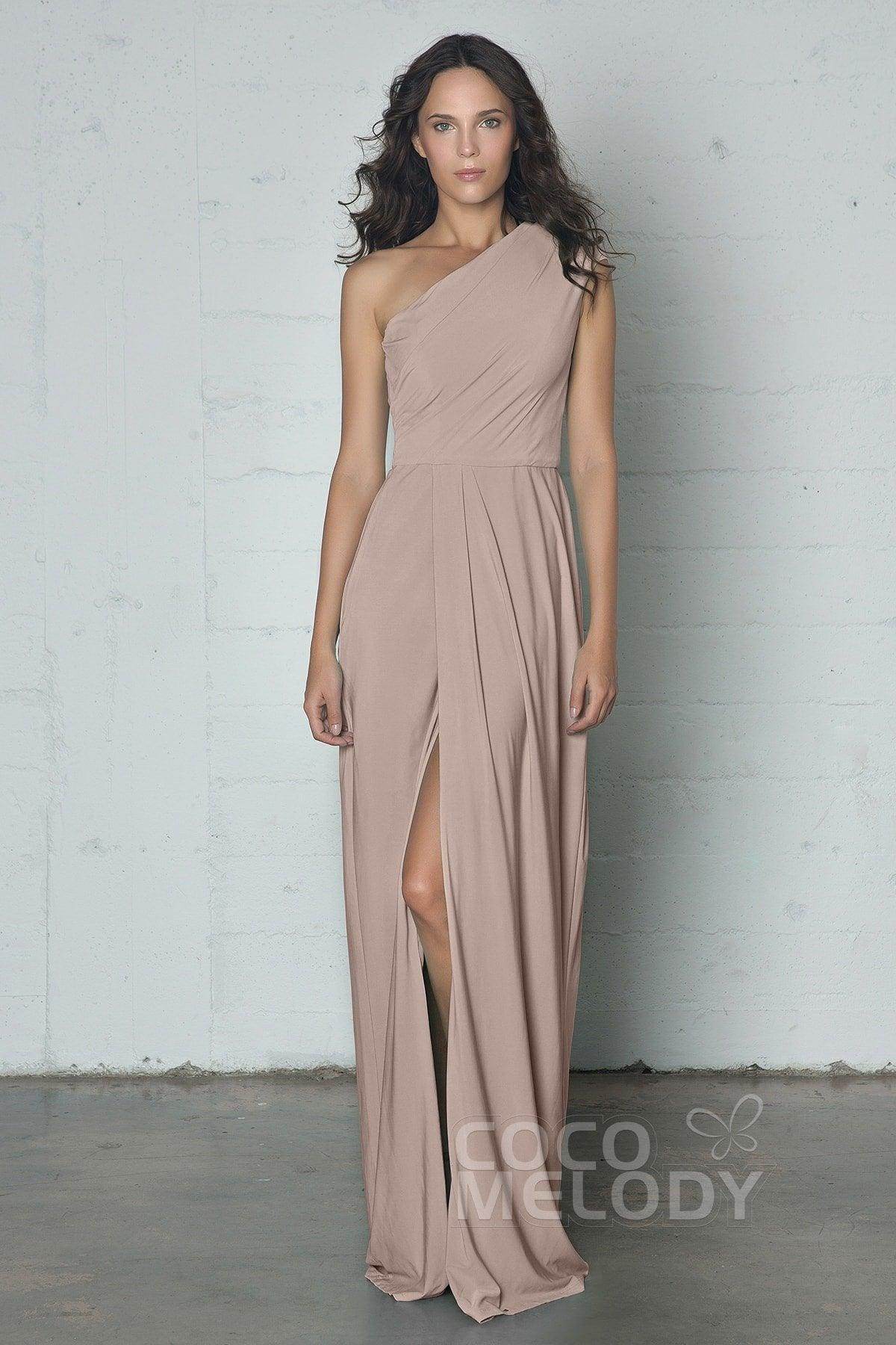 Sheath-Column Floor Length Knitted Fabric Dress COZF17010