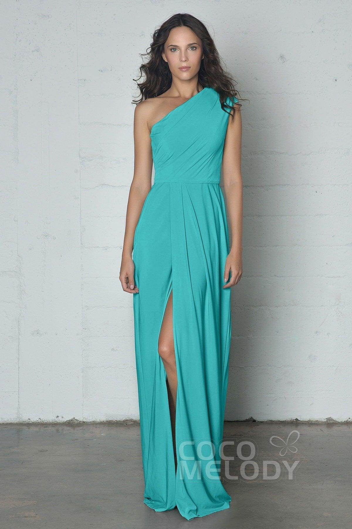 Sheath-Column Floor Length Knitted Fabric Dress COZF17010