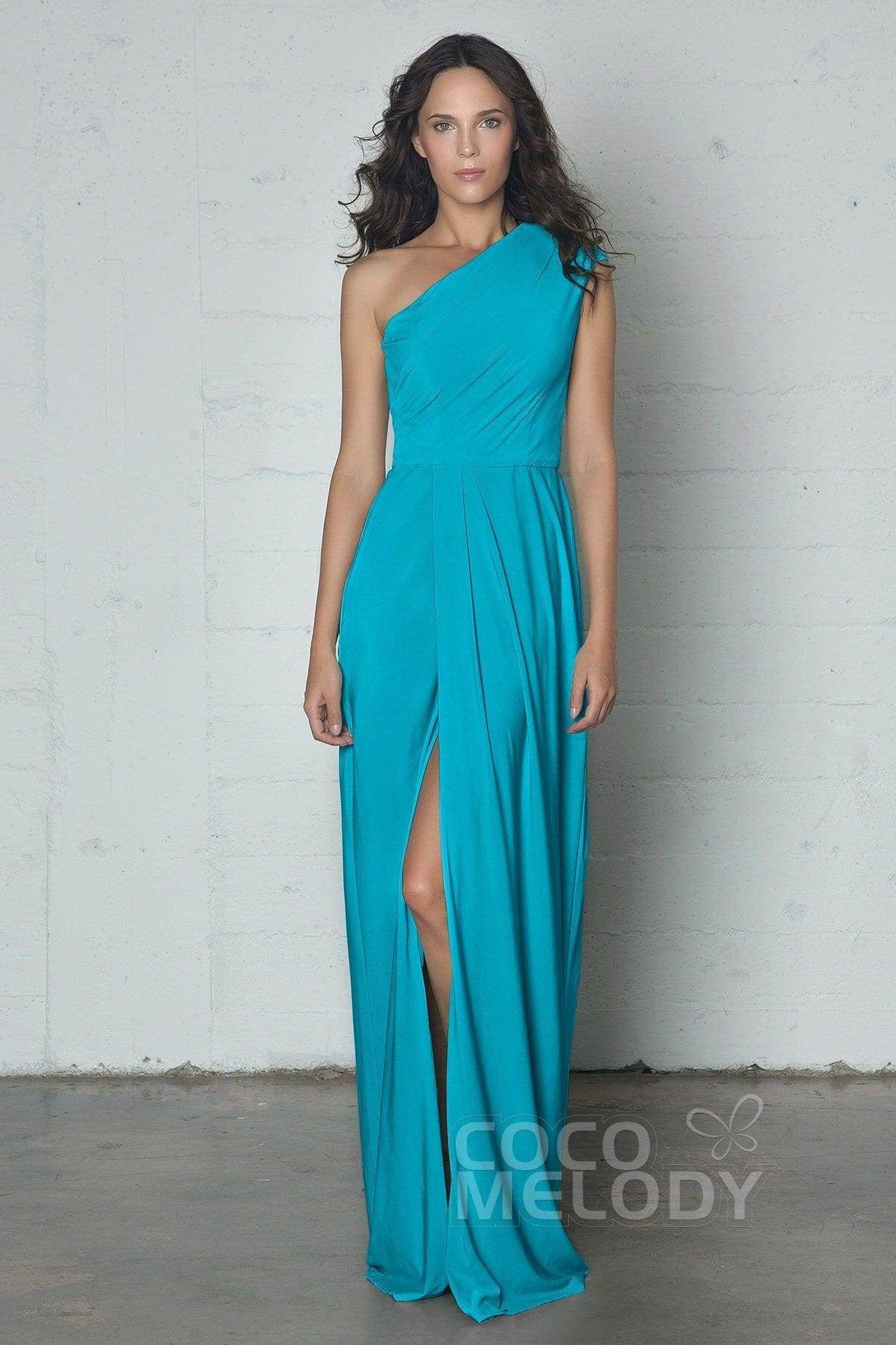 Sheath-Column Floor Length Knitted Fabric Dress COZF17010