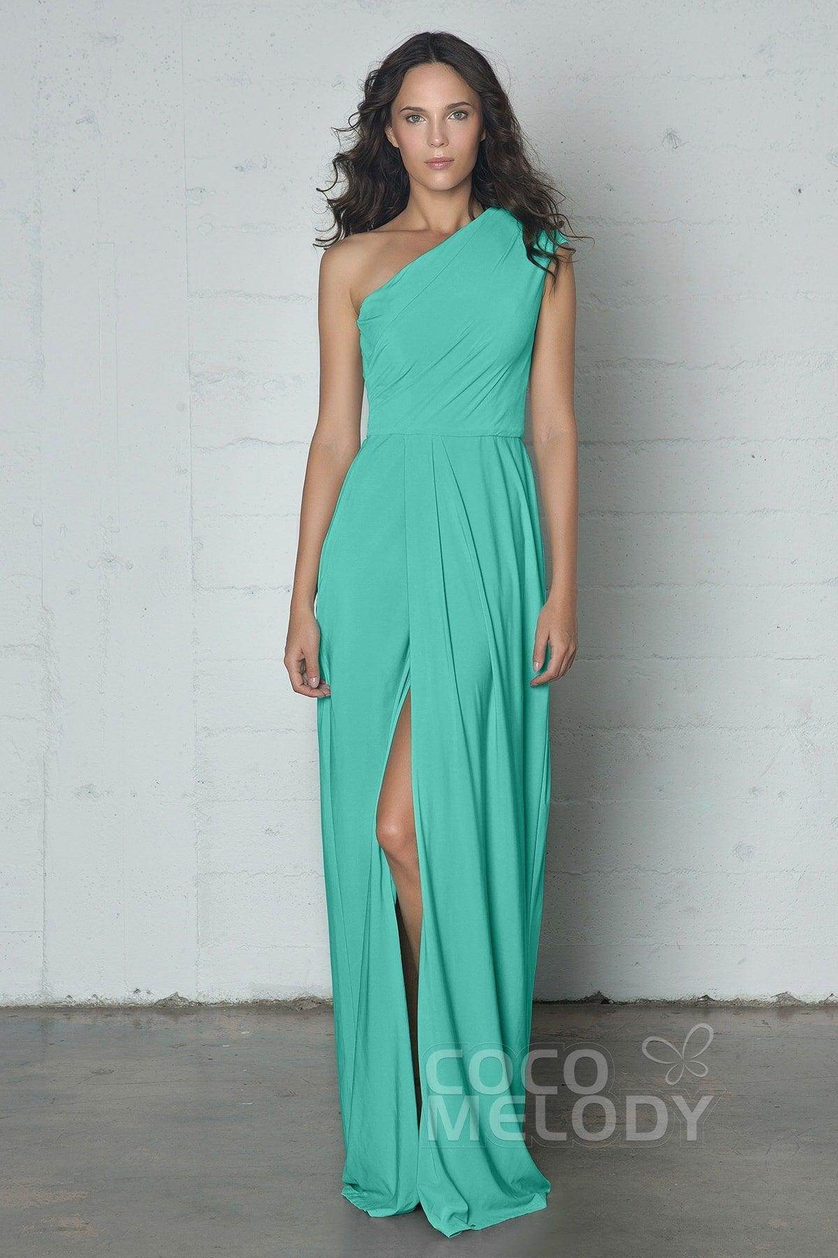Sheath-Column Floor Length Knitted Fabric Dress COZF17010