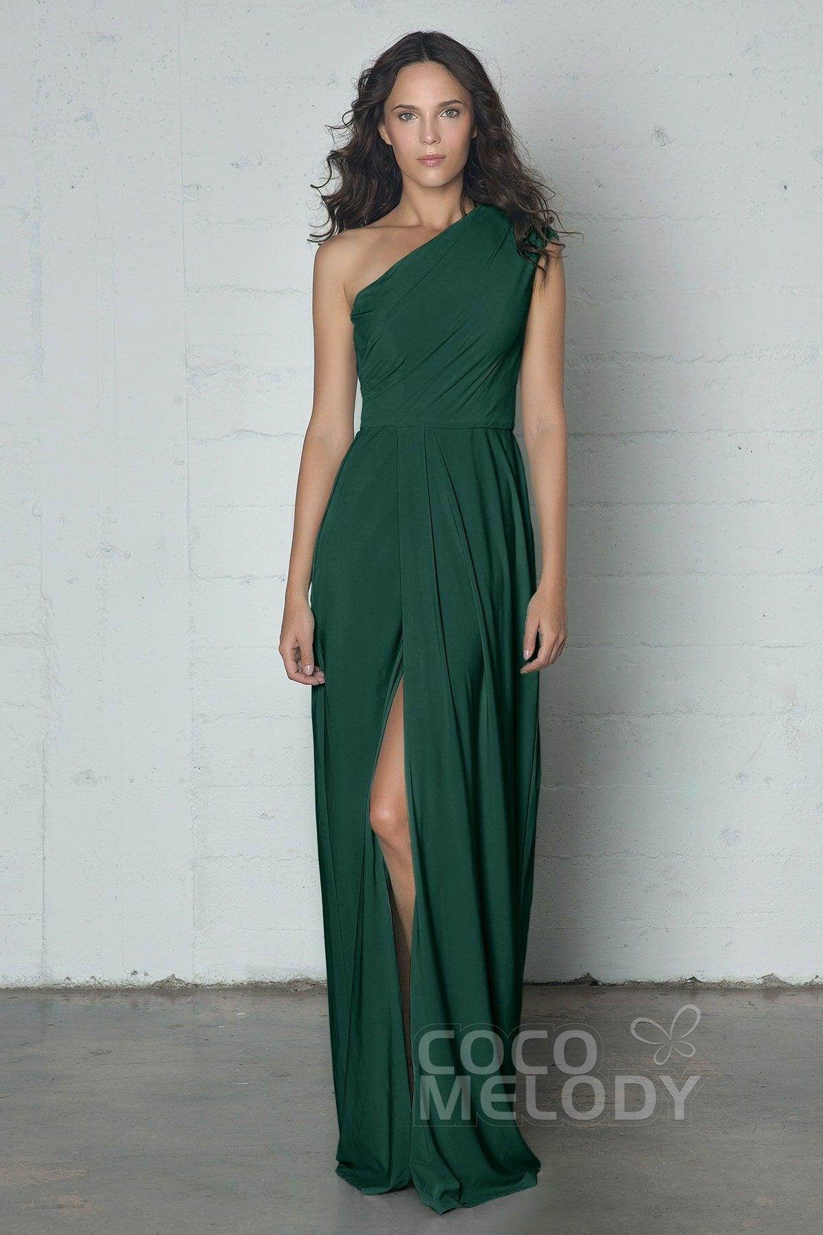 Sheath-Column Floor Length Knitted Fabric Dress COZF17010