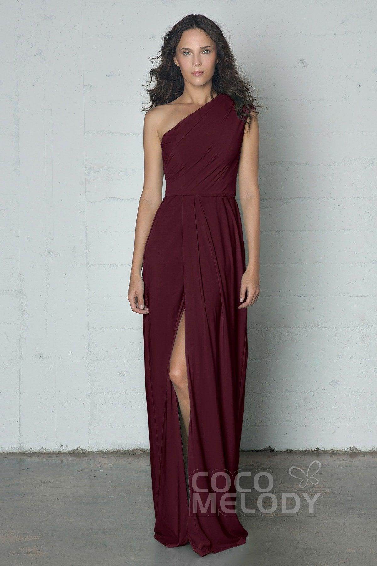 Sheath-Column Floor Length Knitted Fabric Dress COZF17010