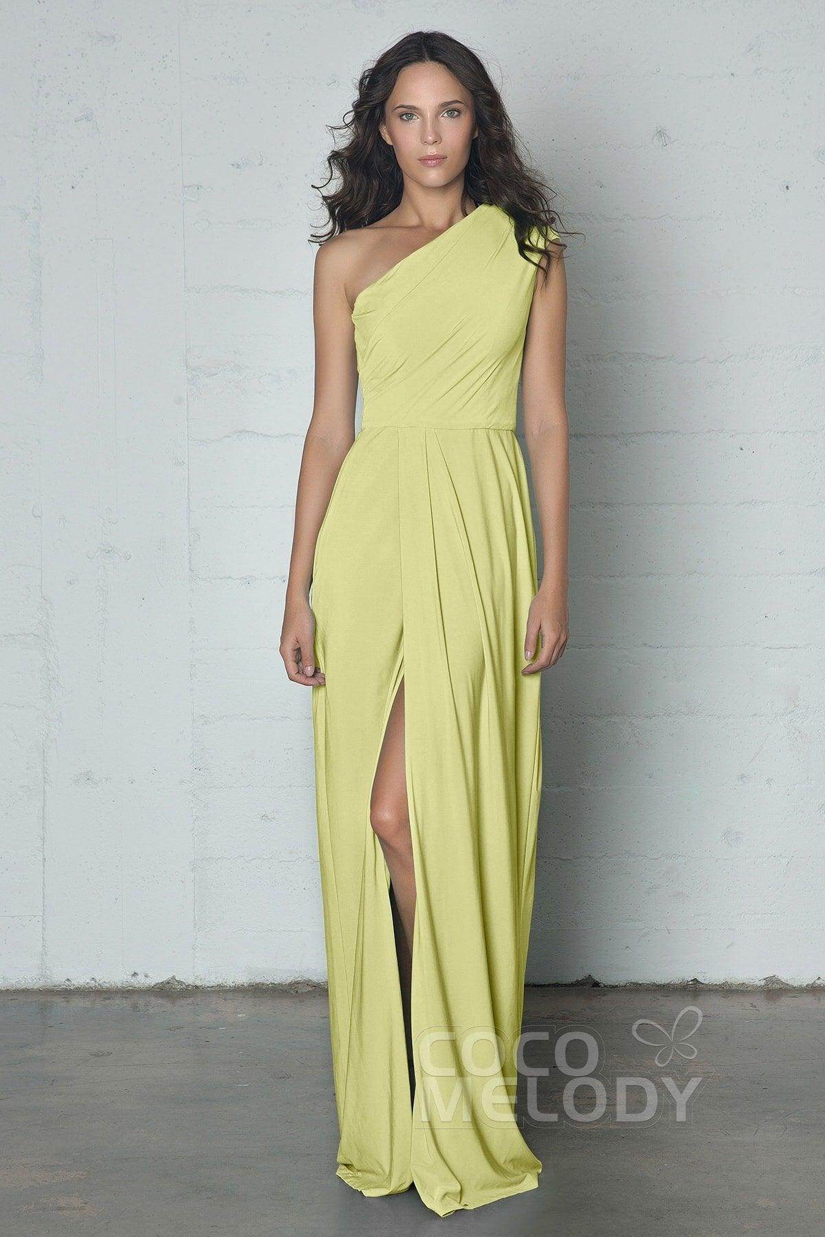 Sheath-Column Floor Length Knitted Fabric Dress COZF17010