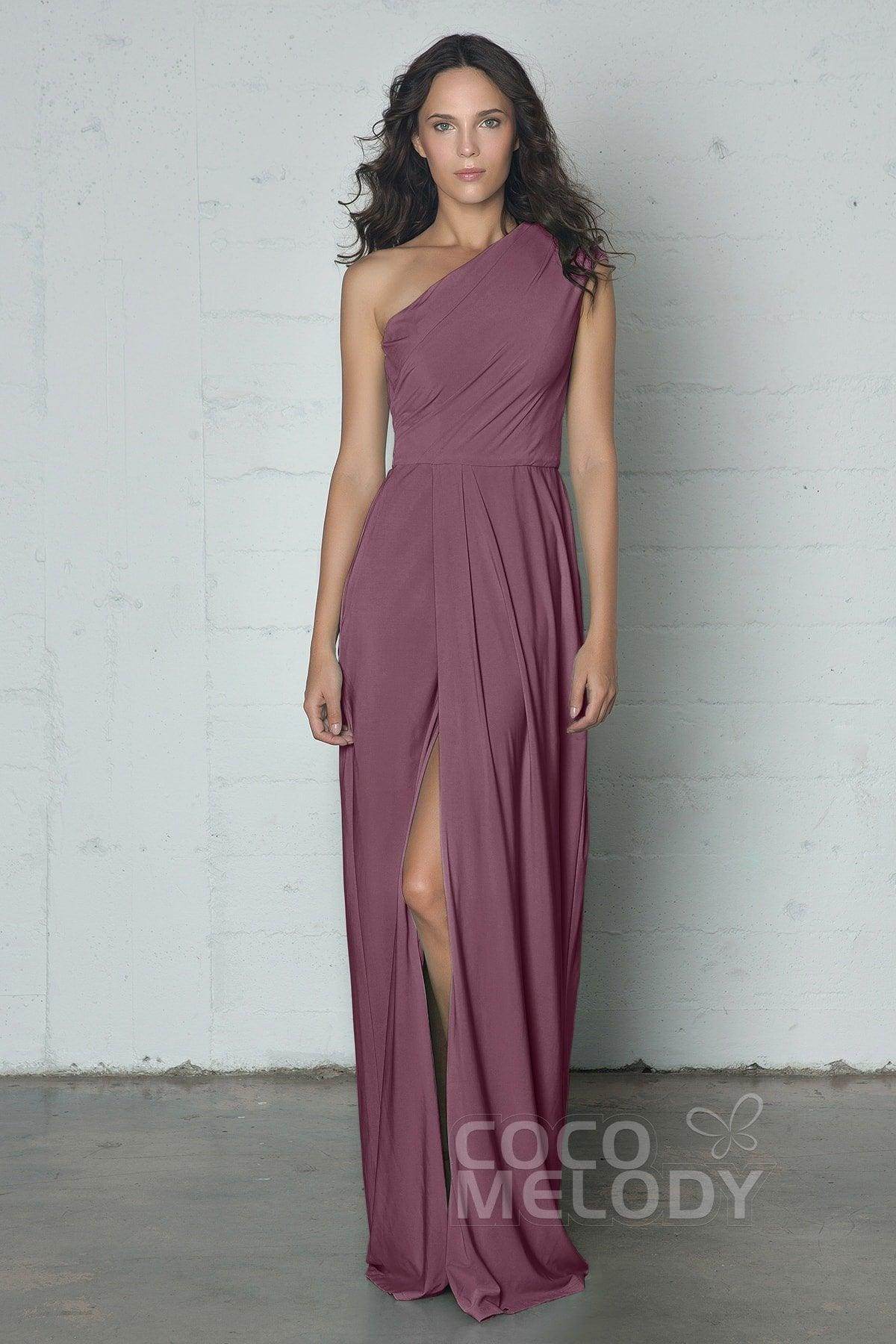 Sheath-Column Floor Length Knitted Fabric Dress COZF17010