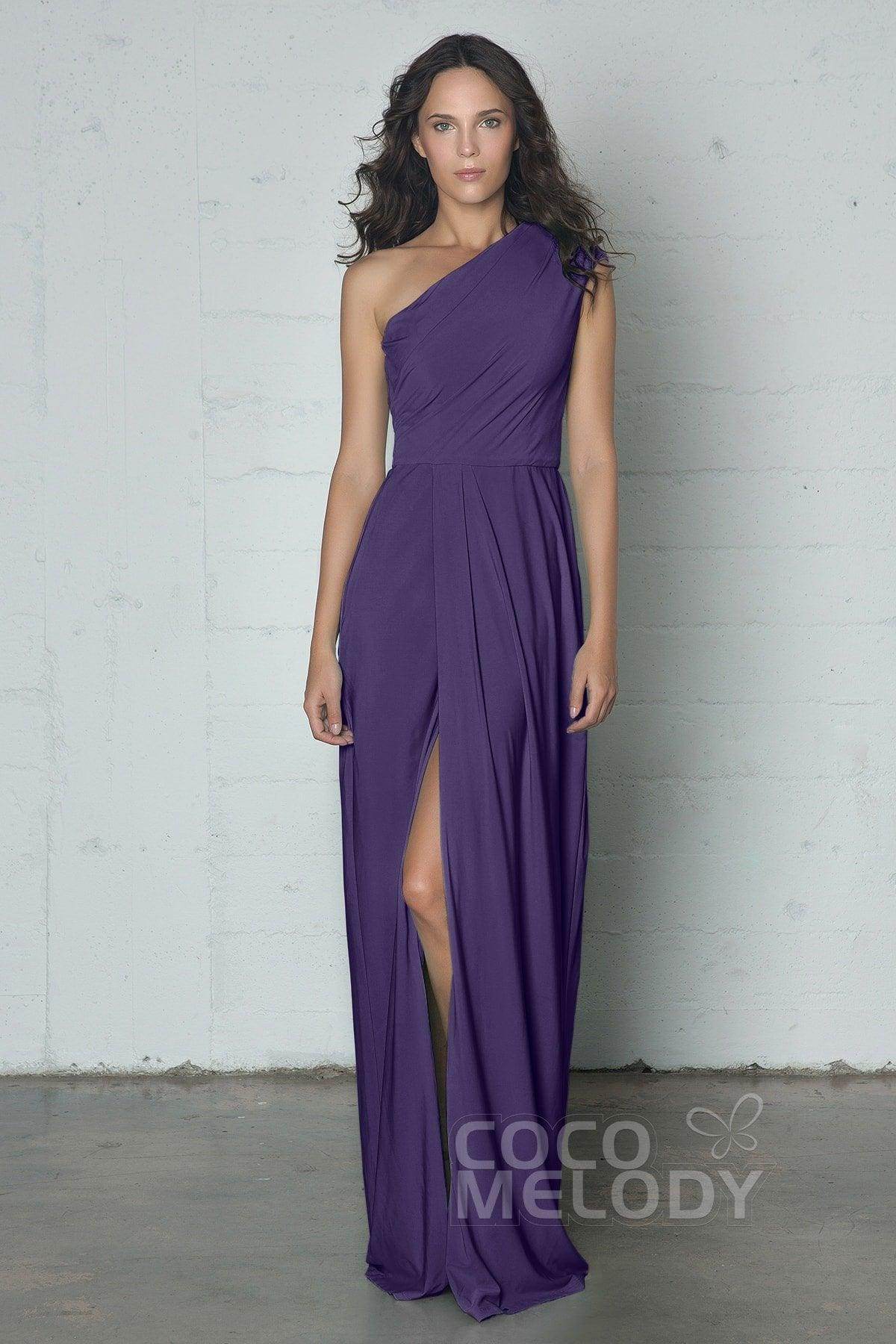 Sheath-Column Floor Length Knitted Fabric Dress COZF17010