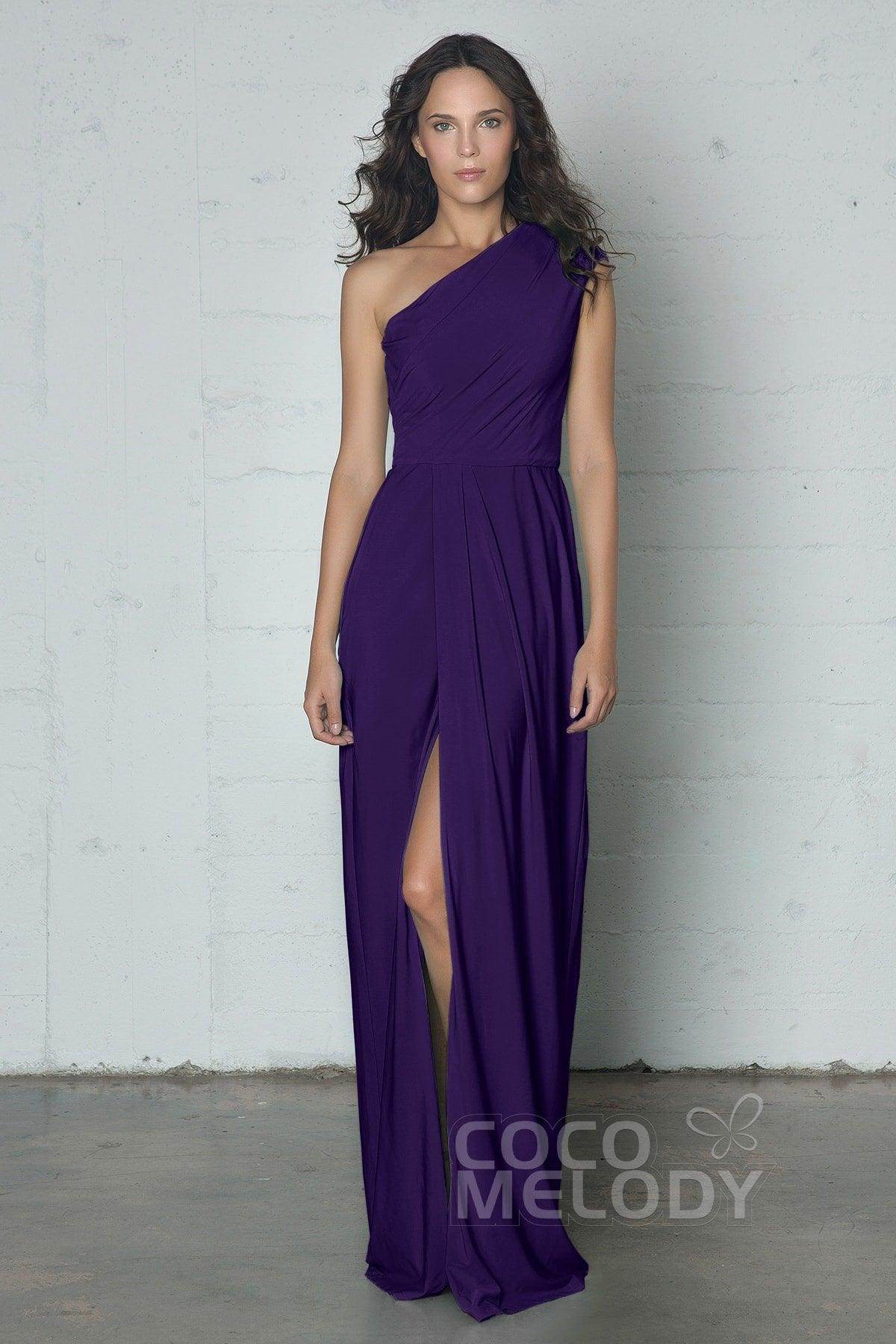 Sheath-Column Floor Length Knitted Fabric Dress COZF17010