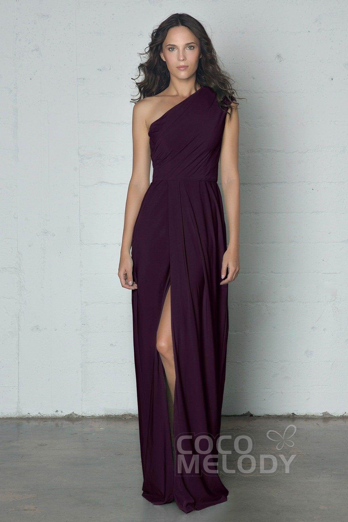 Sheath-Column Floor Length Knitted Fabric Dress COZF17010