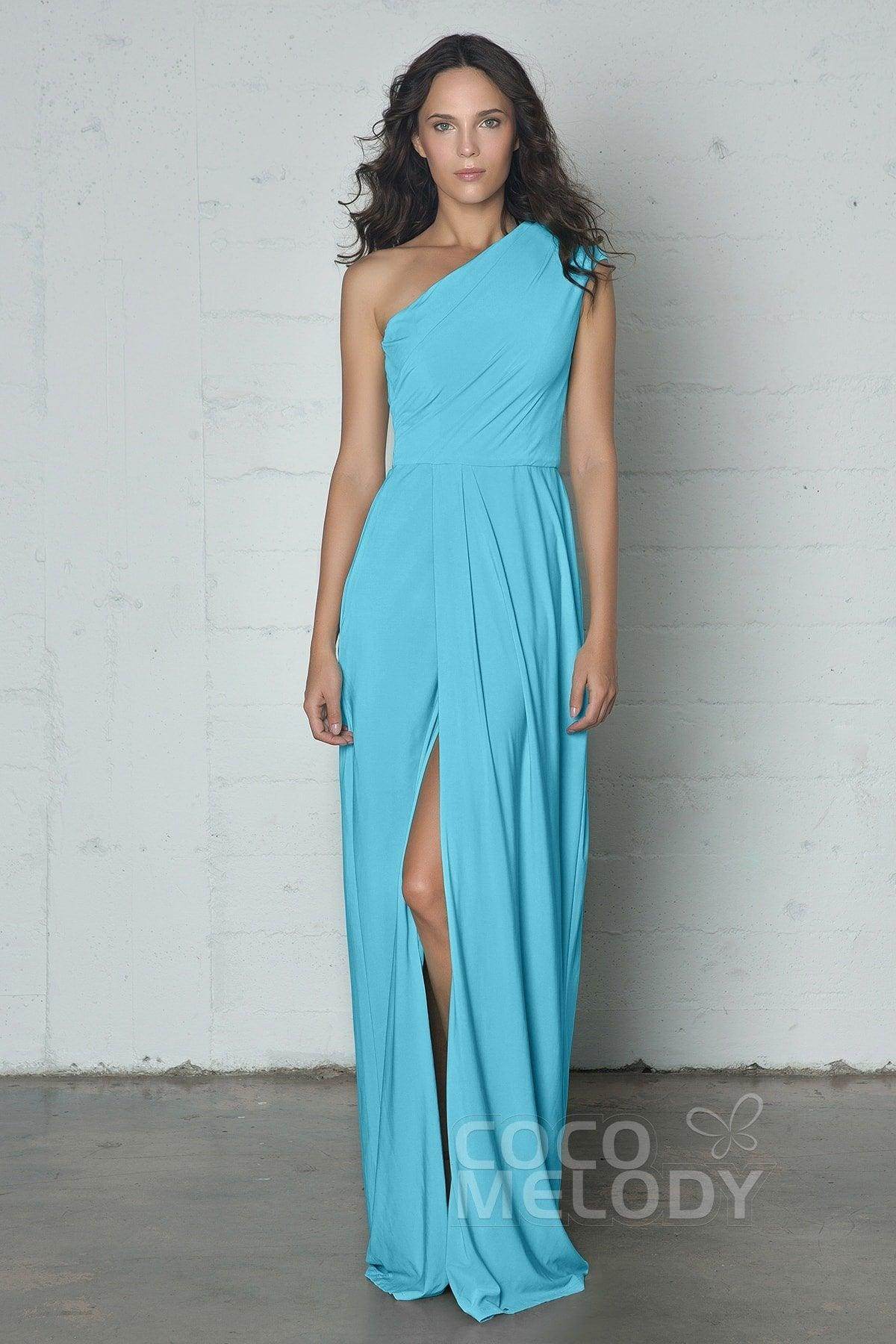 Sheath-Column Floor Length Knitted Fabric Dress COZF17010
