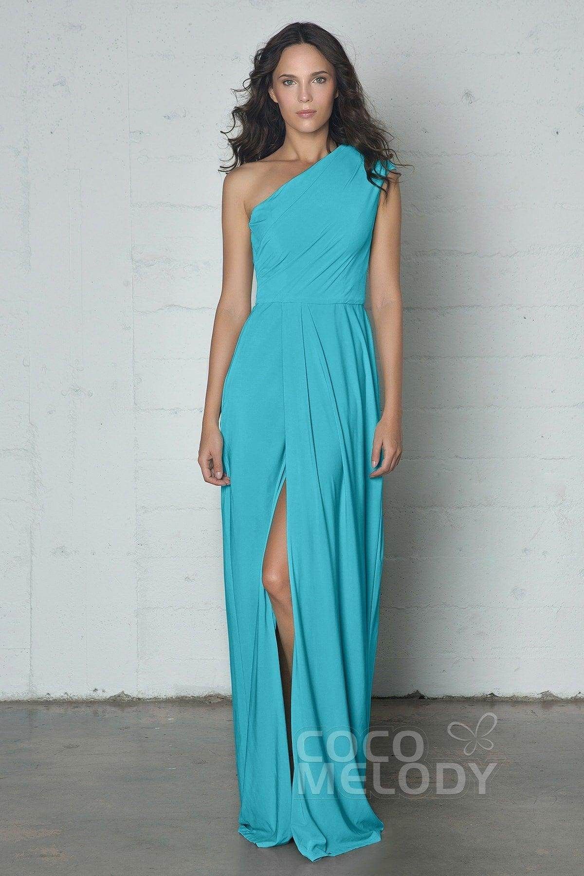 Sheath-Column Floor Length Knitted Fabric Dress COZF17010