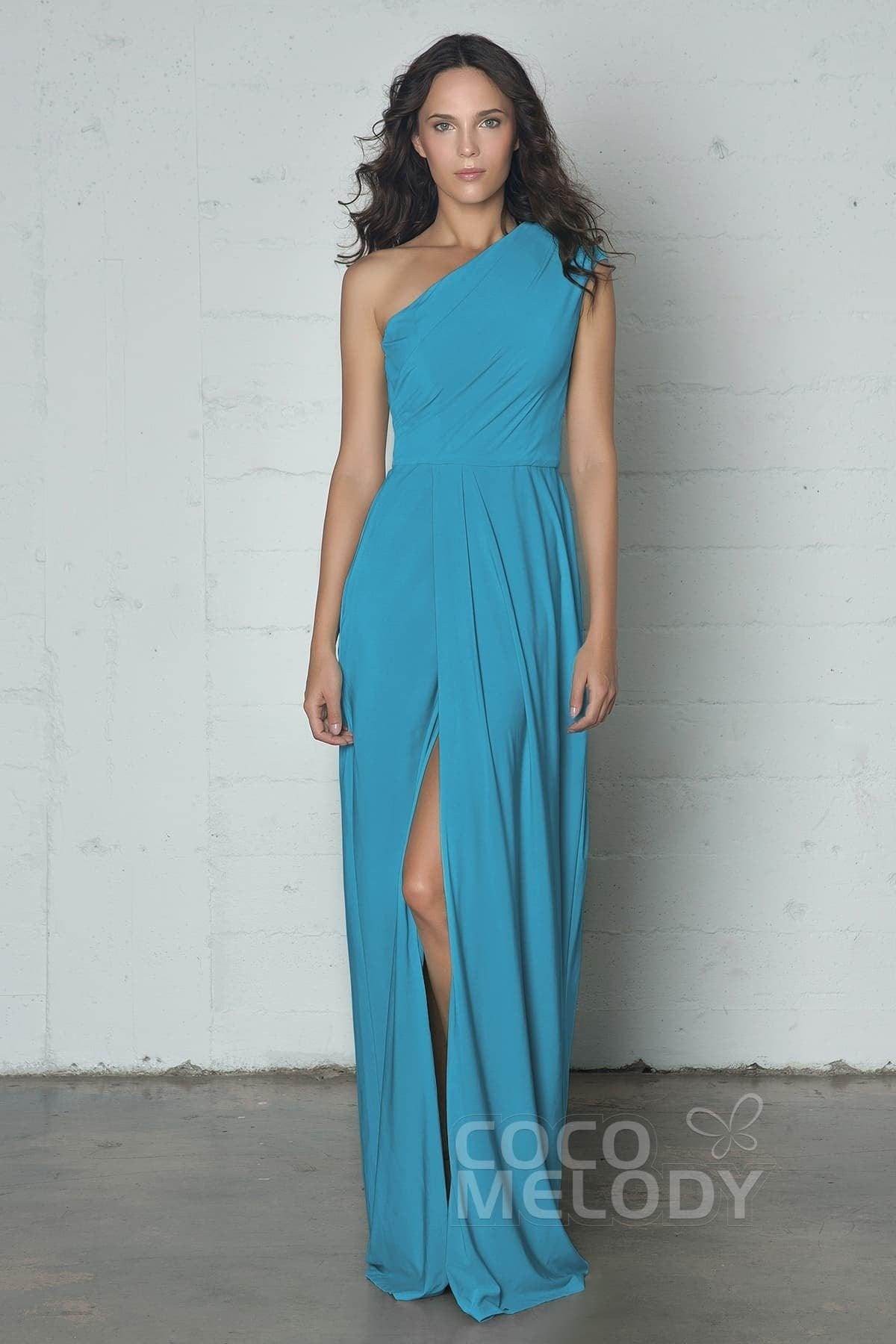 Sheath-Column Floor Length Knitted Fabric Dress COZF17010