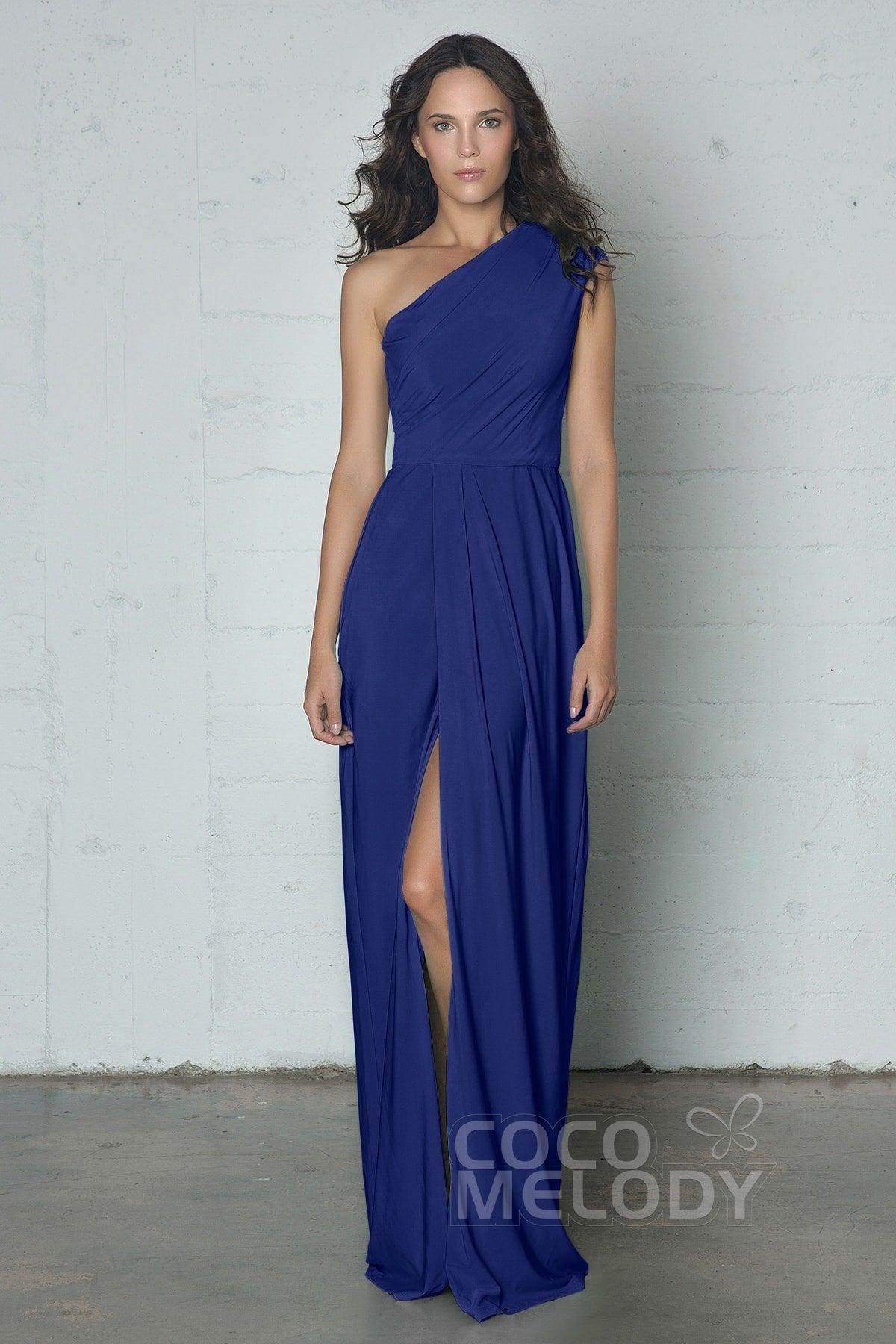 Sheath-Column Floor Length Knitted Fabric Dress COZF17010