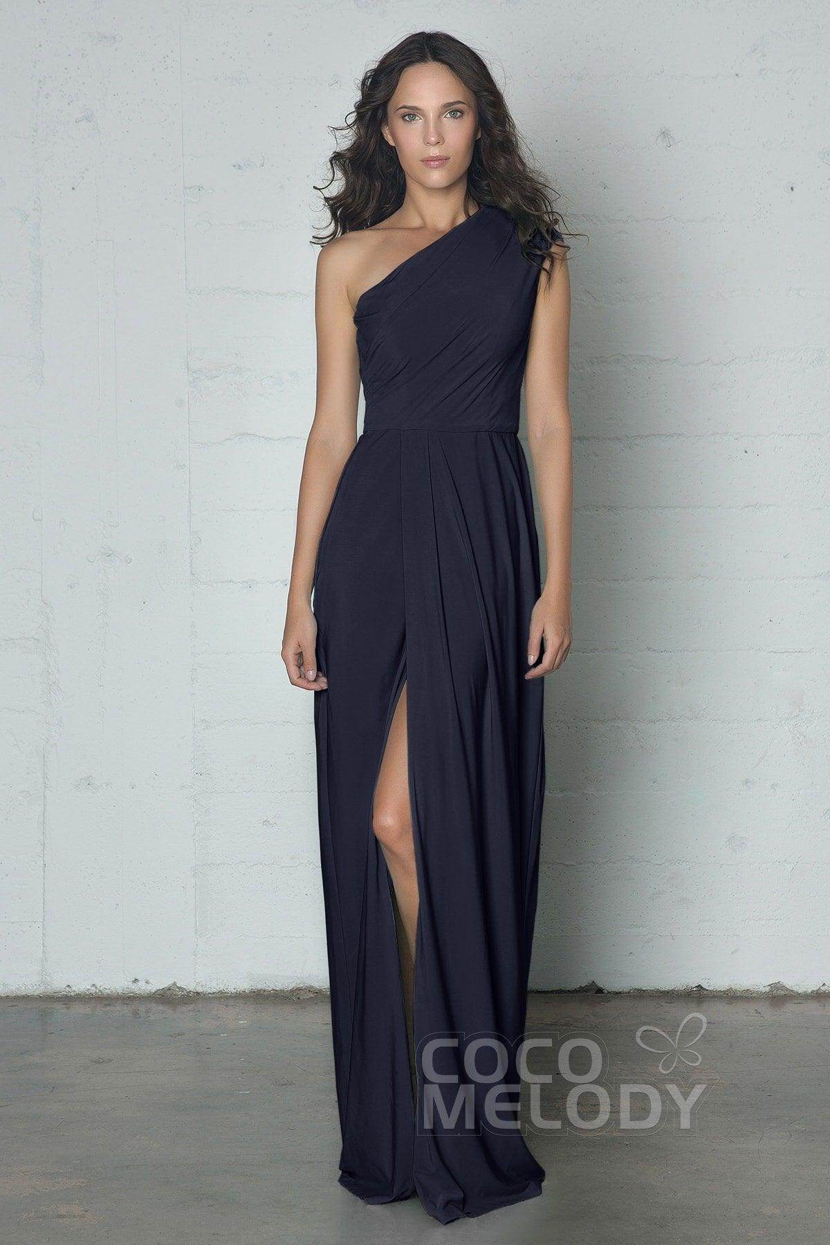 Sheath-Column Floor Length Knitted Fabric Dress COZF17010